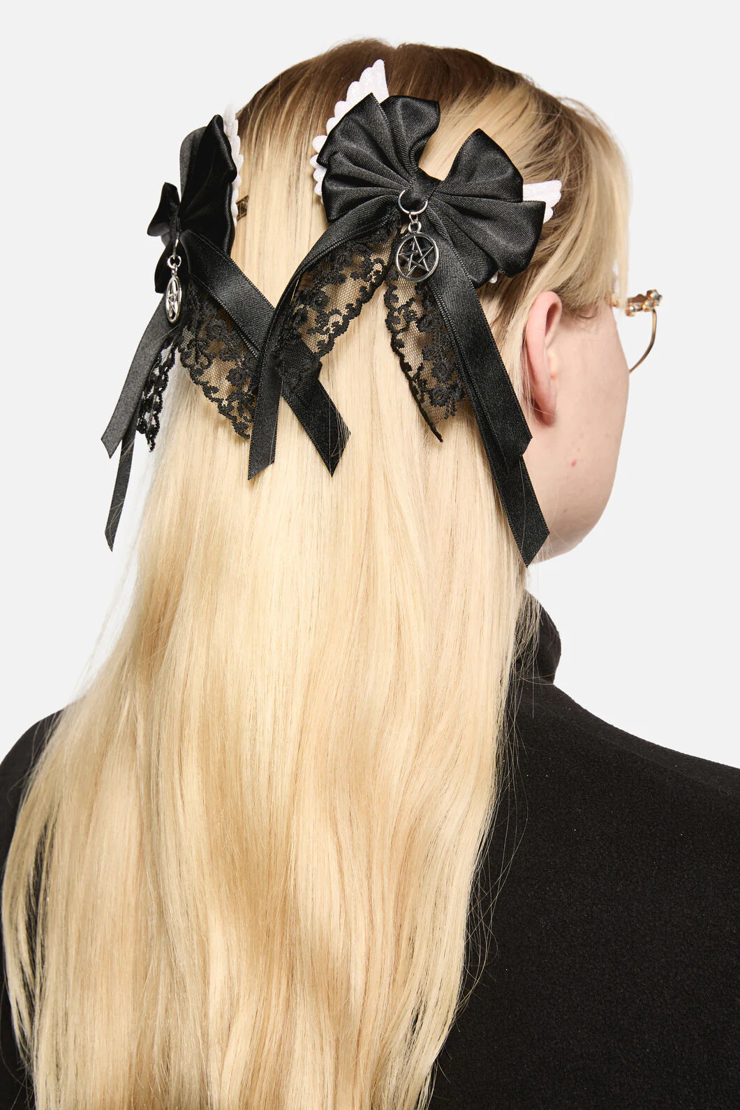 Winged Bow Hair Clip Set