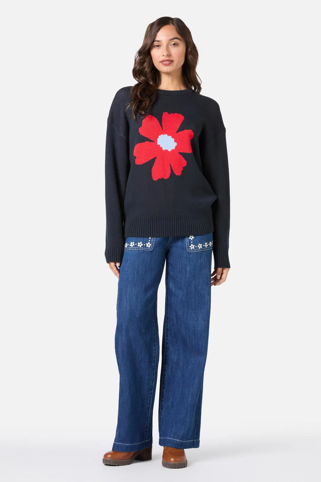 Big Flower Knit Jumper