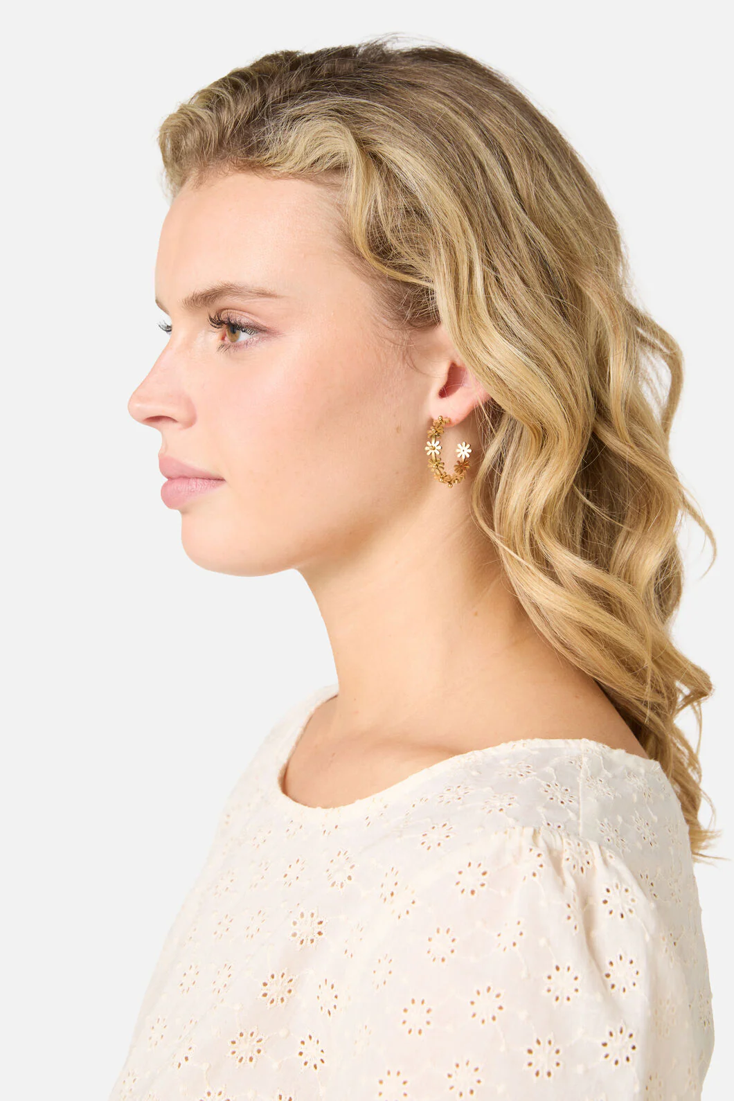 Daisy Hoop Earrings