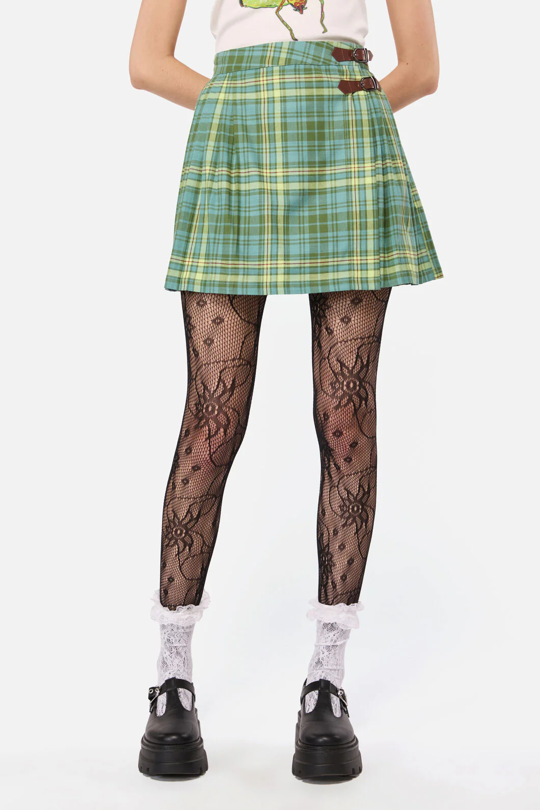 Insect Obsessed Tartan Mini Skirt