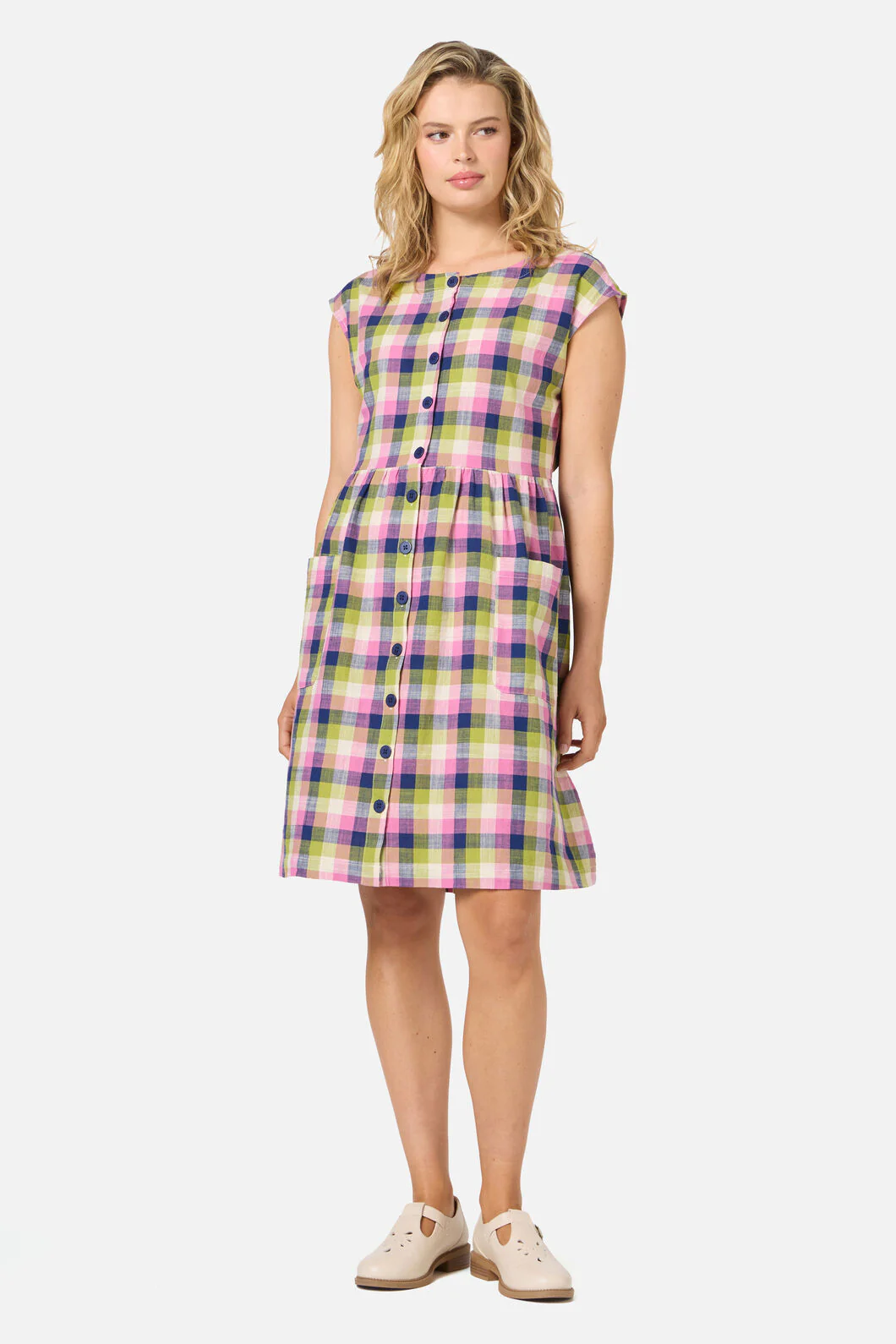 Cassie Check Smock Dress