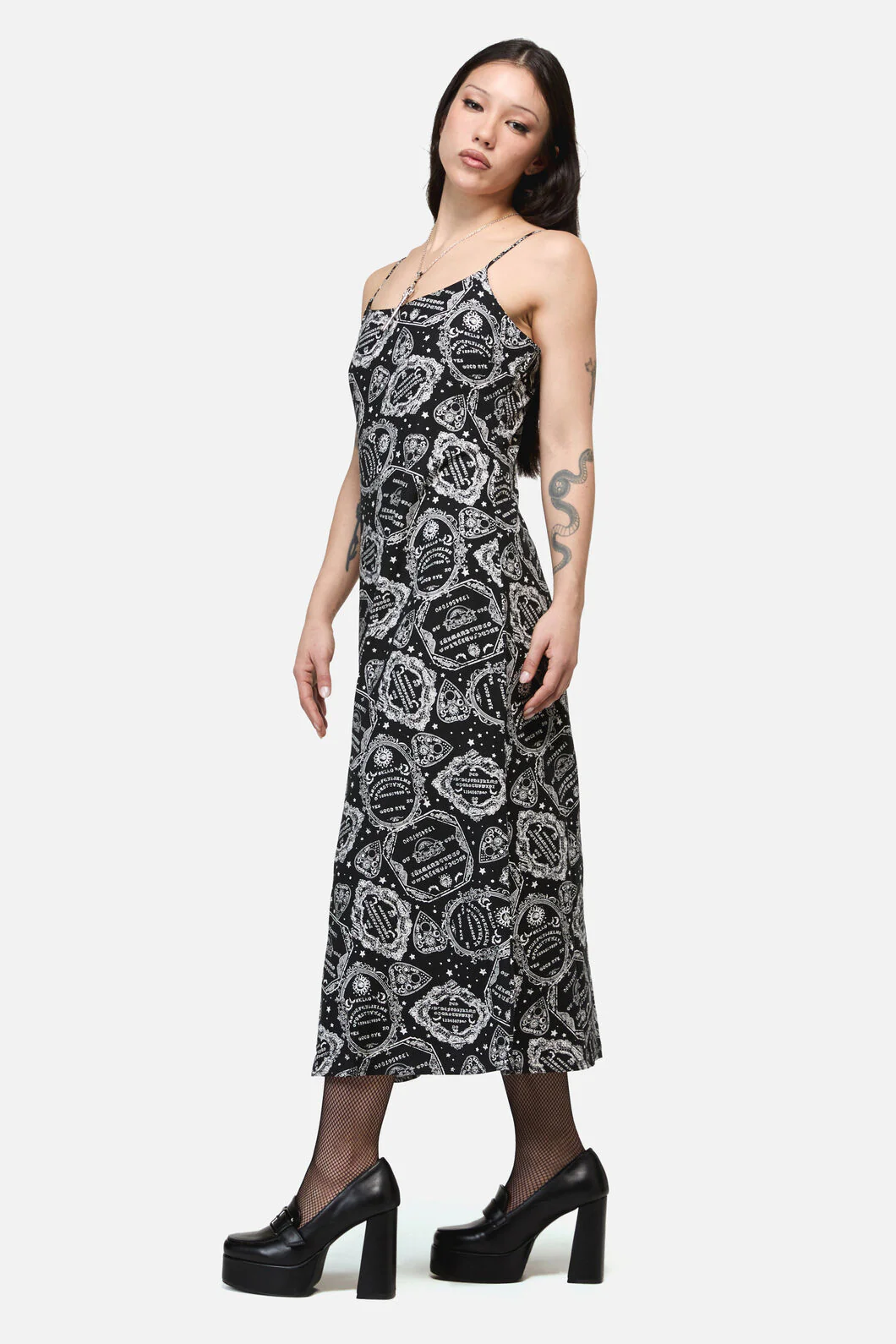 Seance Goth Strap Midi Dress