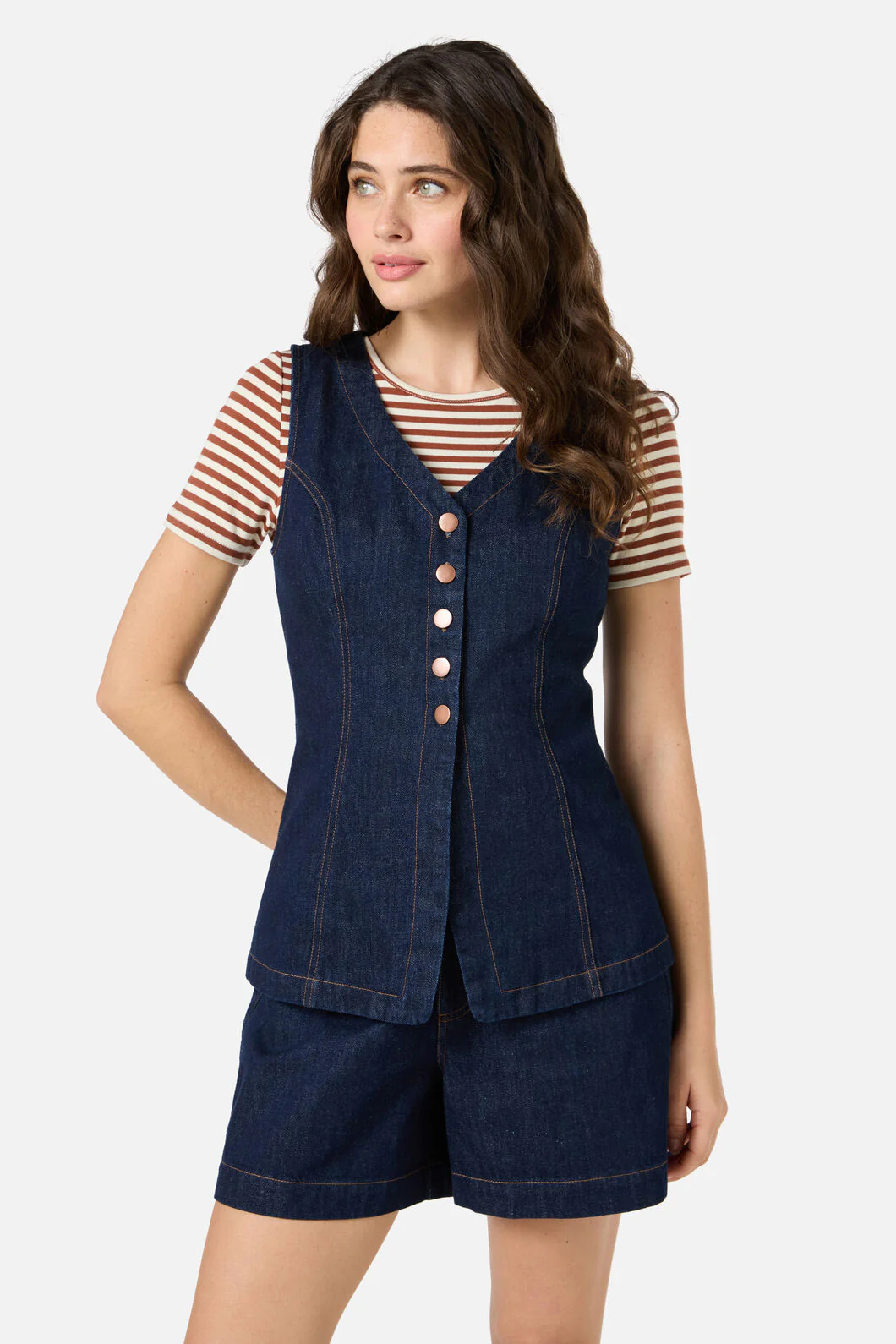 Jillian Long Denim Vest