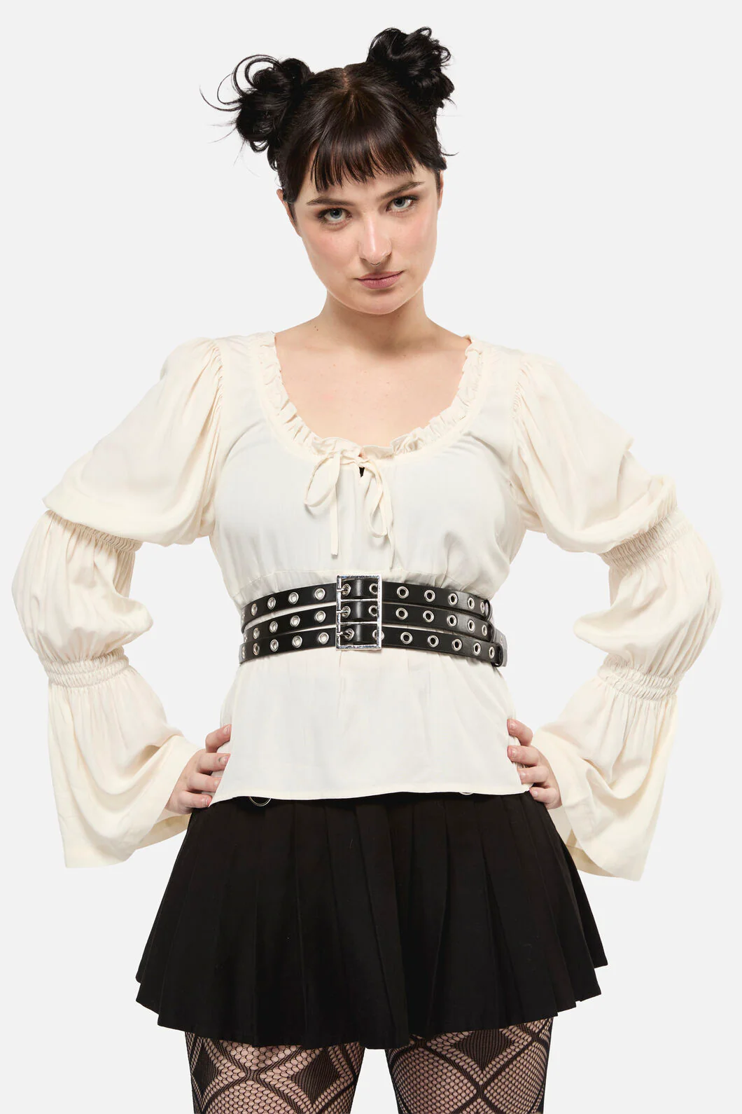 Triple Band Eyelet Wasit Belt