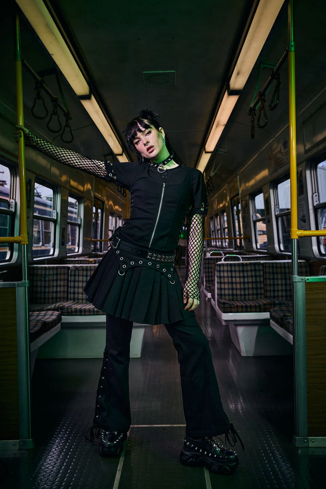 Defiant Grunge Trim Skort