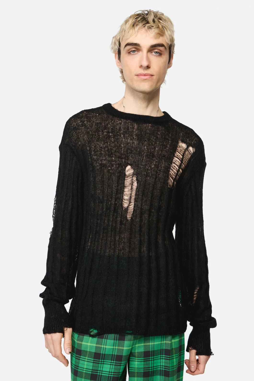 Shock Distressed Knit Jumper