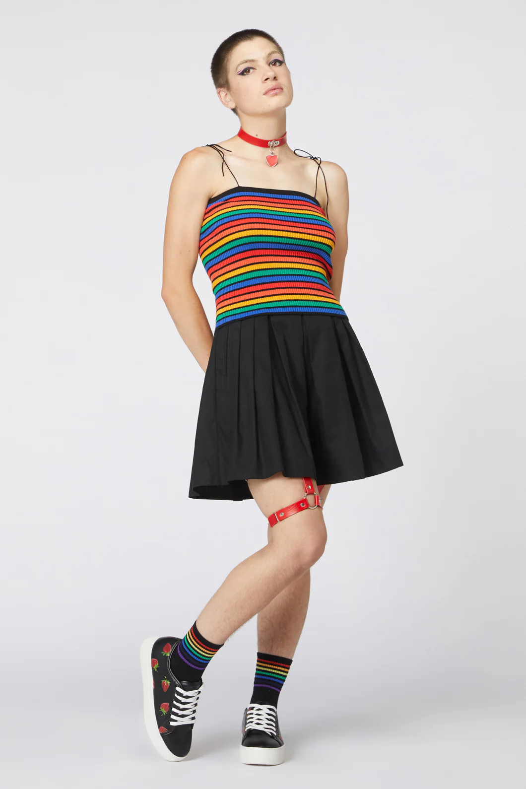 90S Rainbow Knit Singlet
