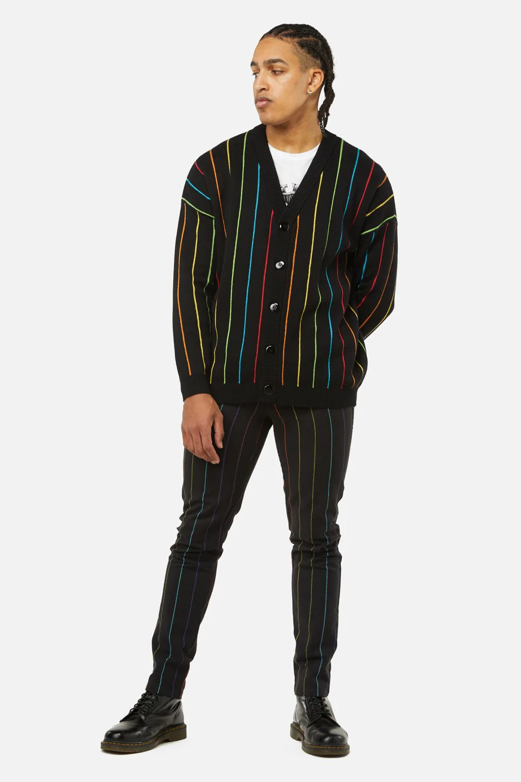 Rainbow Pin Stripe OS Cardi