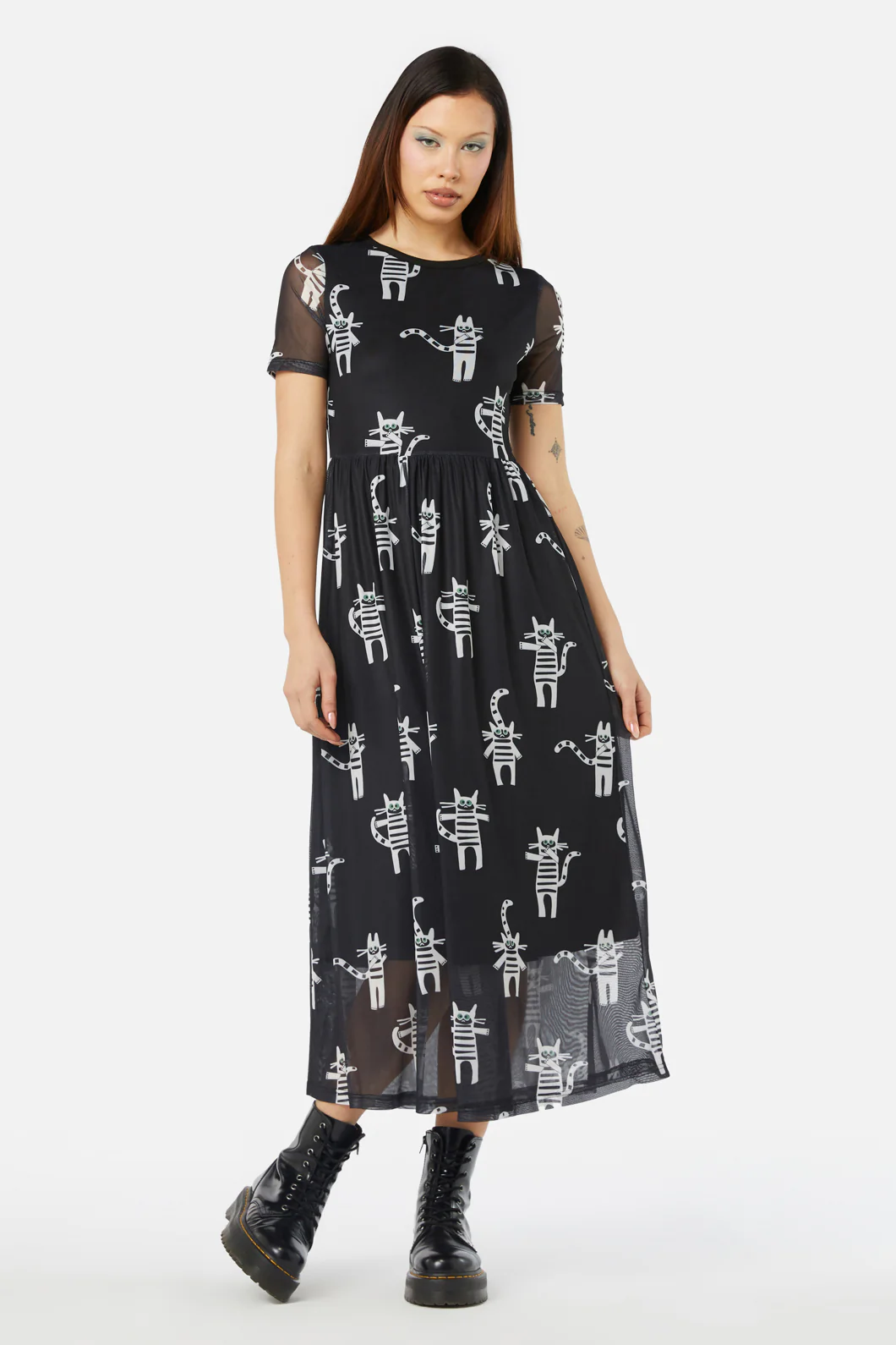 Peculiar Puss Mesh Dress