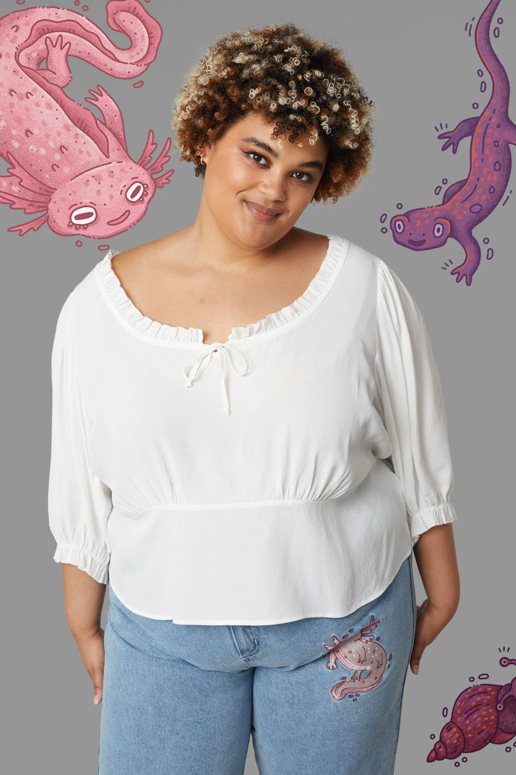 Curve Lily Pad Blouse