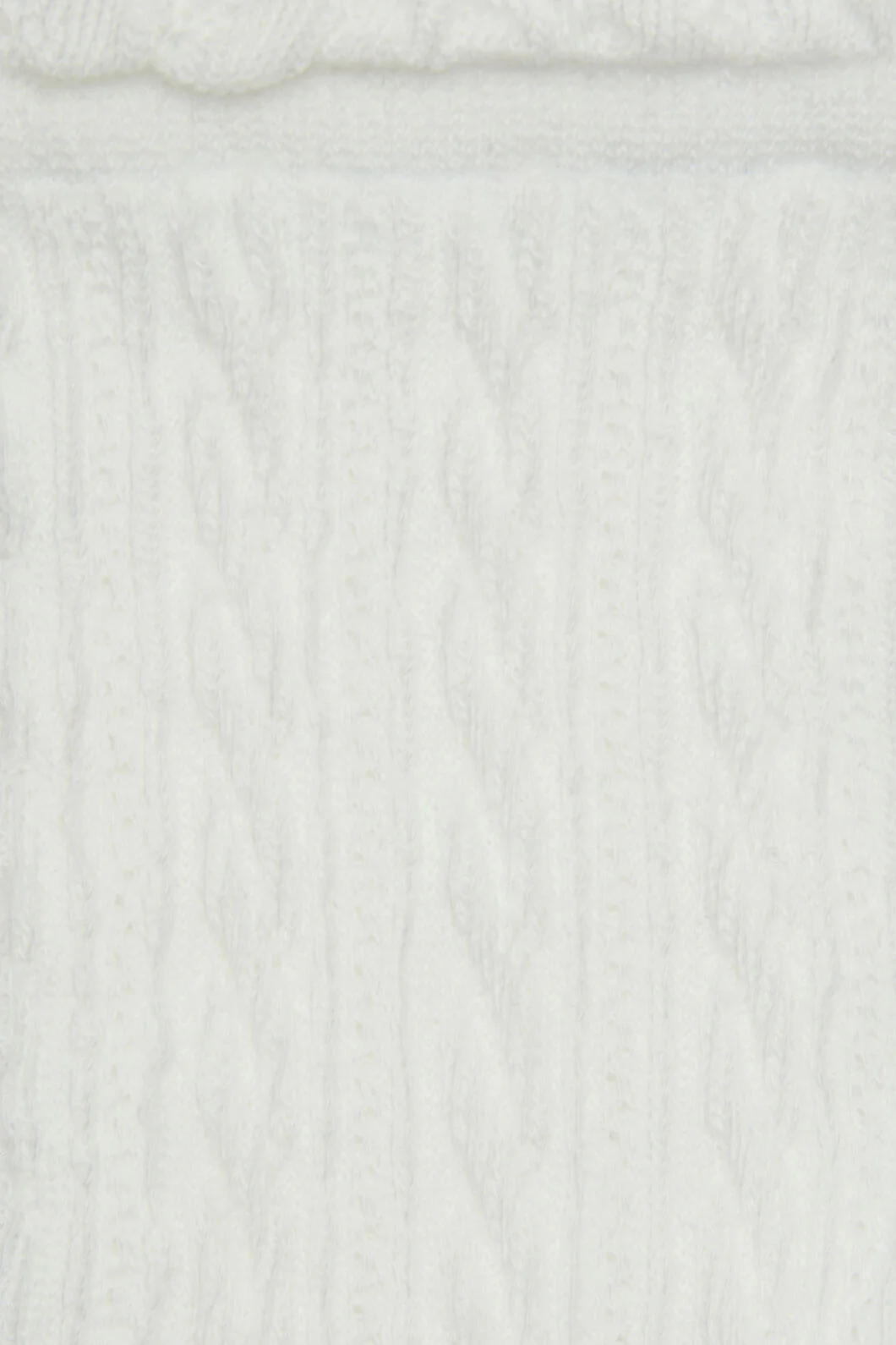 White Textured Frill Sock