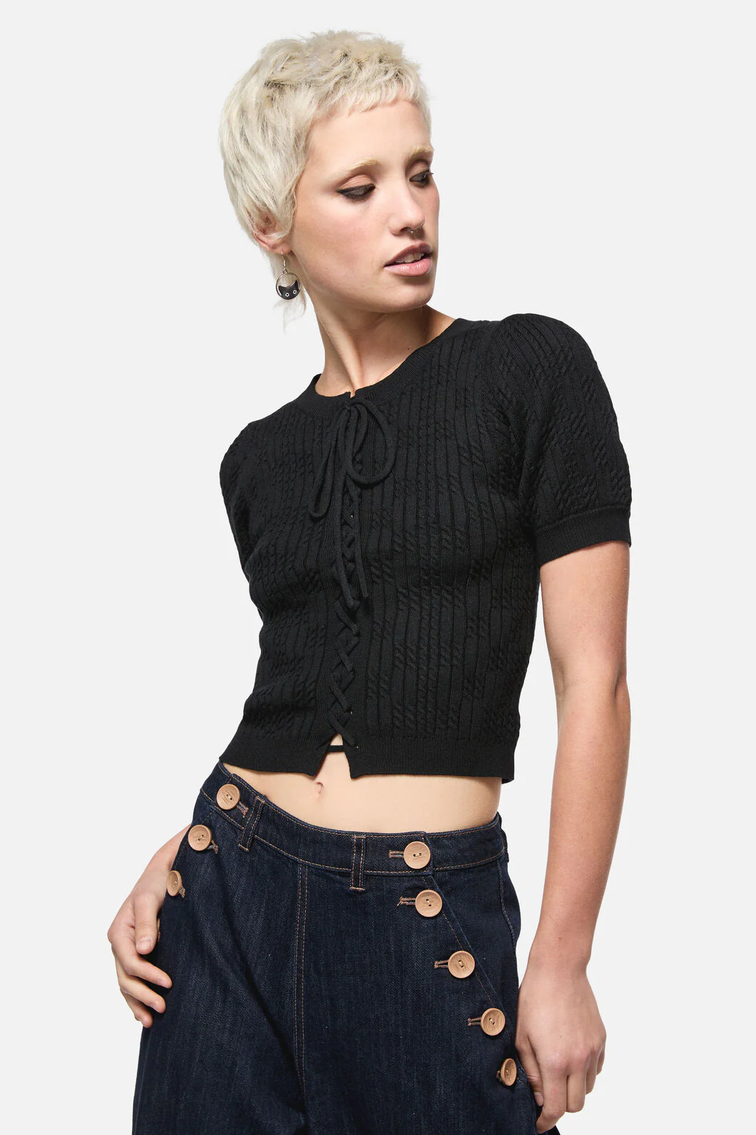 Blooming Tie Knit Cardi