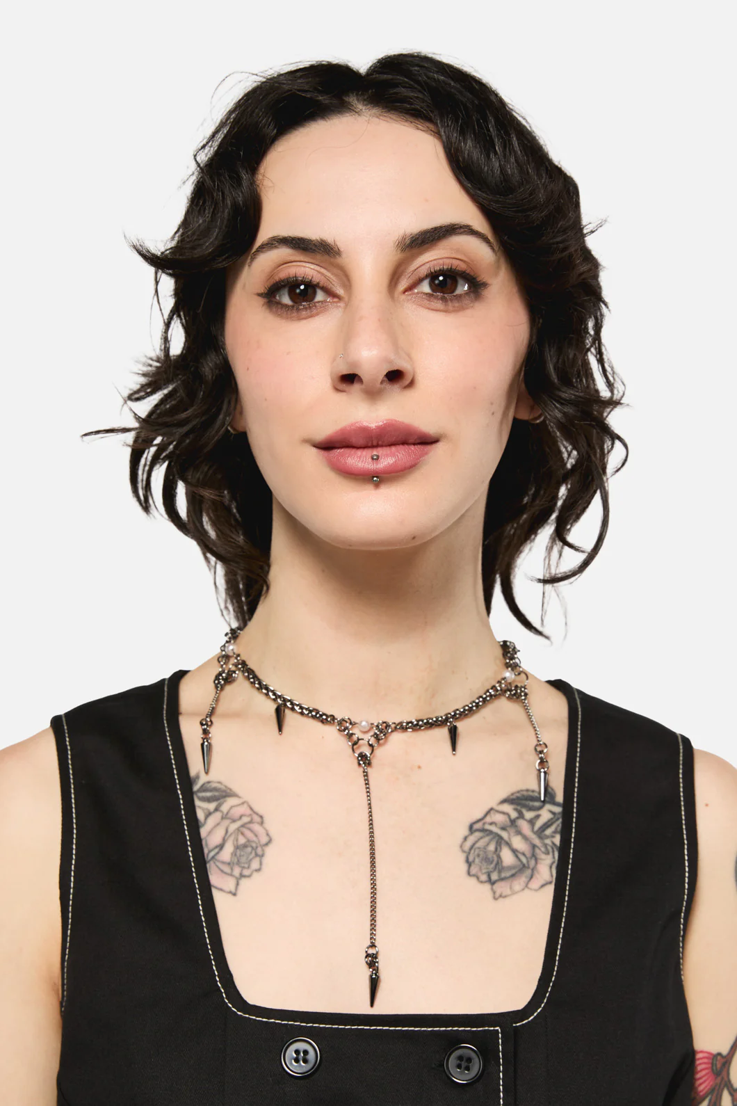 Chainlink Pearl Necklace