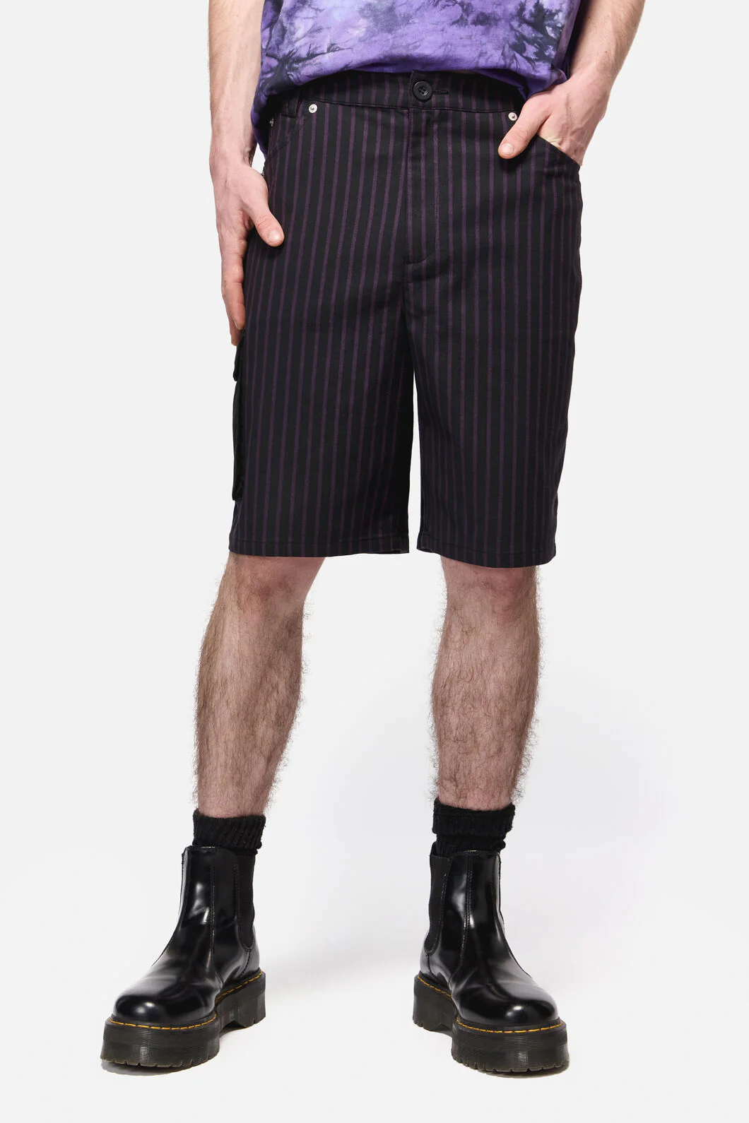 Sabrina Pinstripe Cargo Short