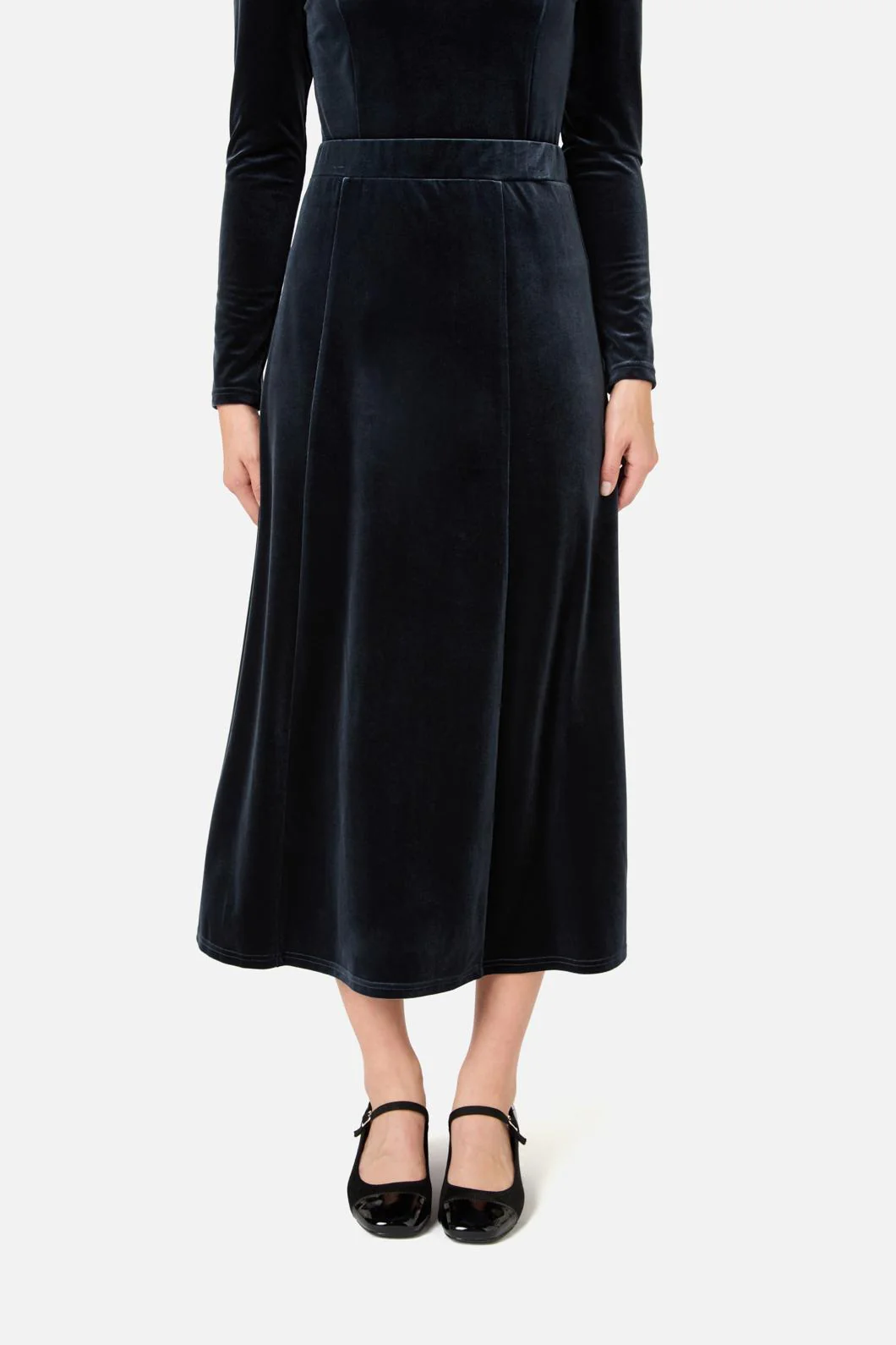 Monica Velvet Midi Skirt