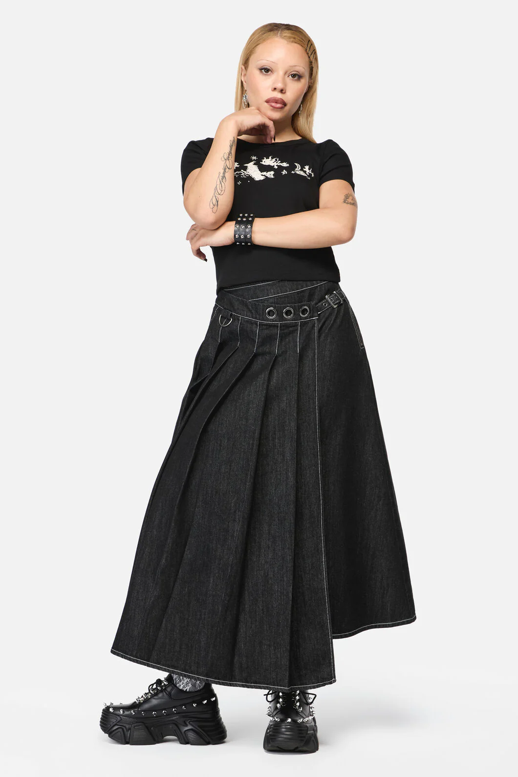 Rodent Grunge Maxi Skirt
