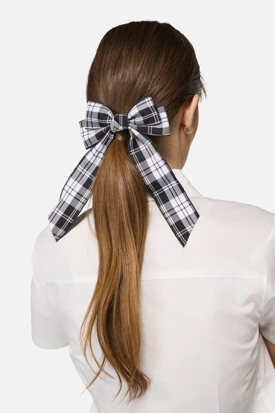 Check Bow Barrette Clip