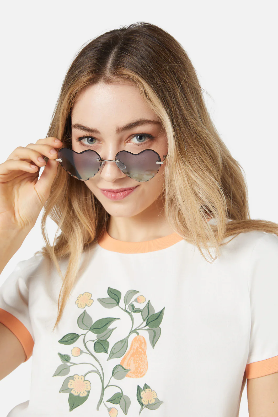 Green Fade Heart Sunglasses