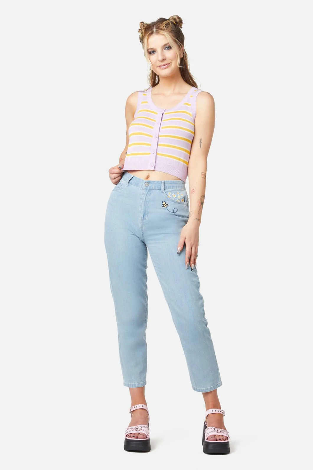 90S Stripe Sleeveless Knit