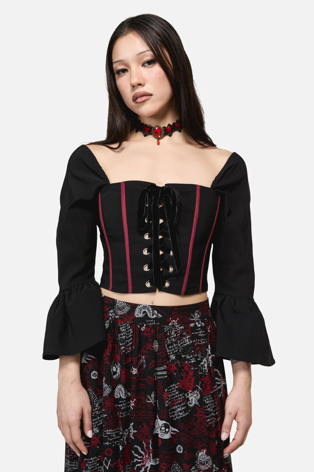 Pirate Contrast Goth Corset