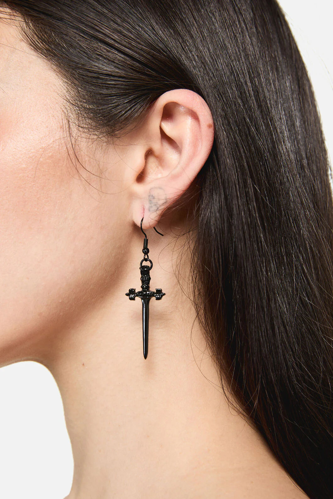Black Sword Earrings