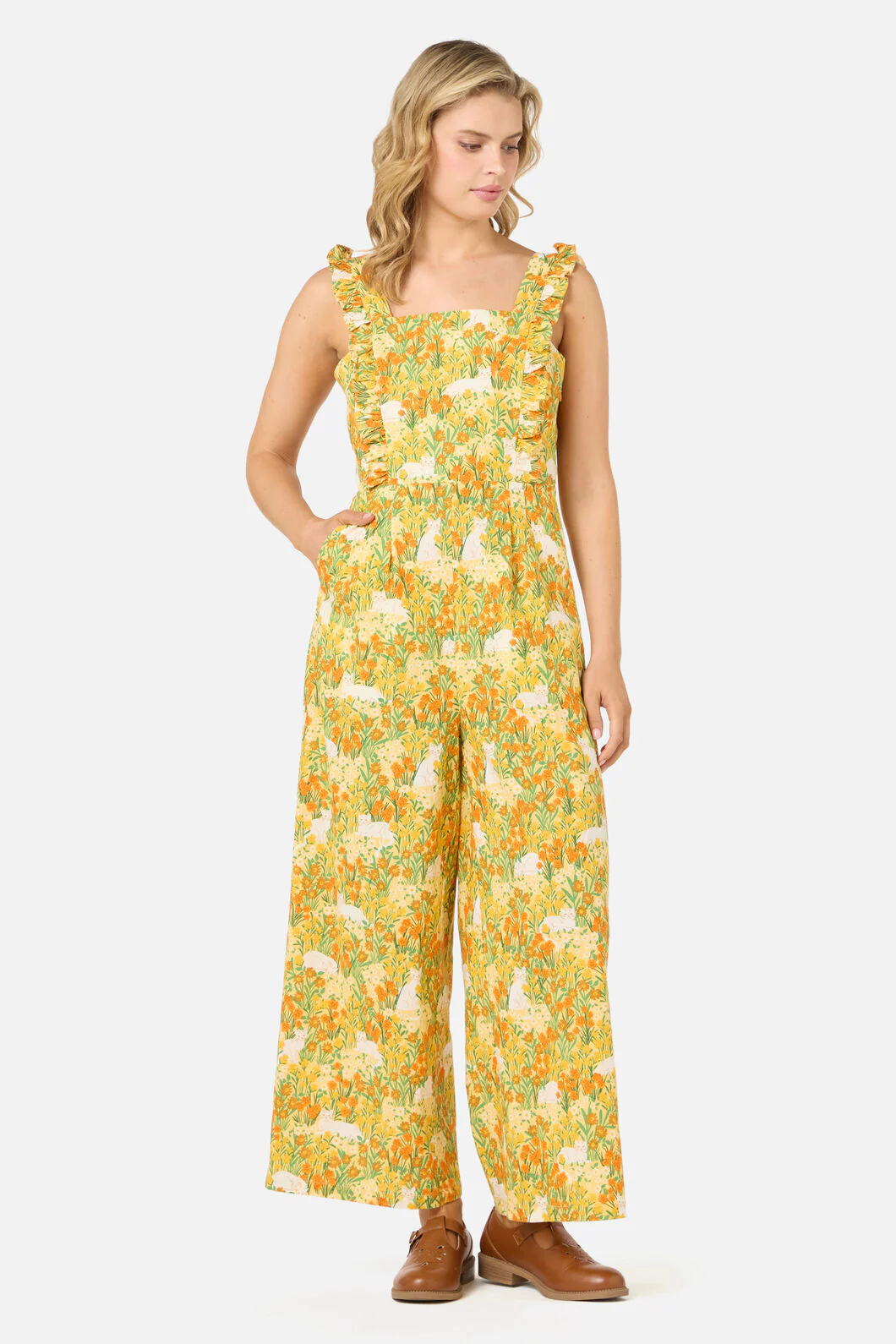 Cat & Flora Tie Back Jumpsuit