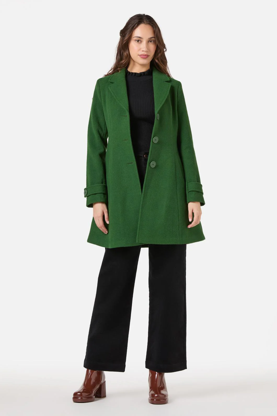 Mabel A-Line Wool Blend Coat