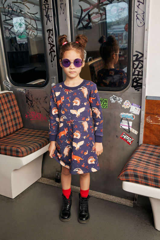 Woodland Animal Kids Dress