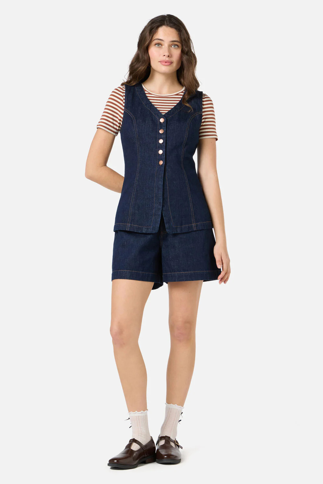 Jillian Long Denim Vest