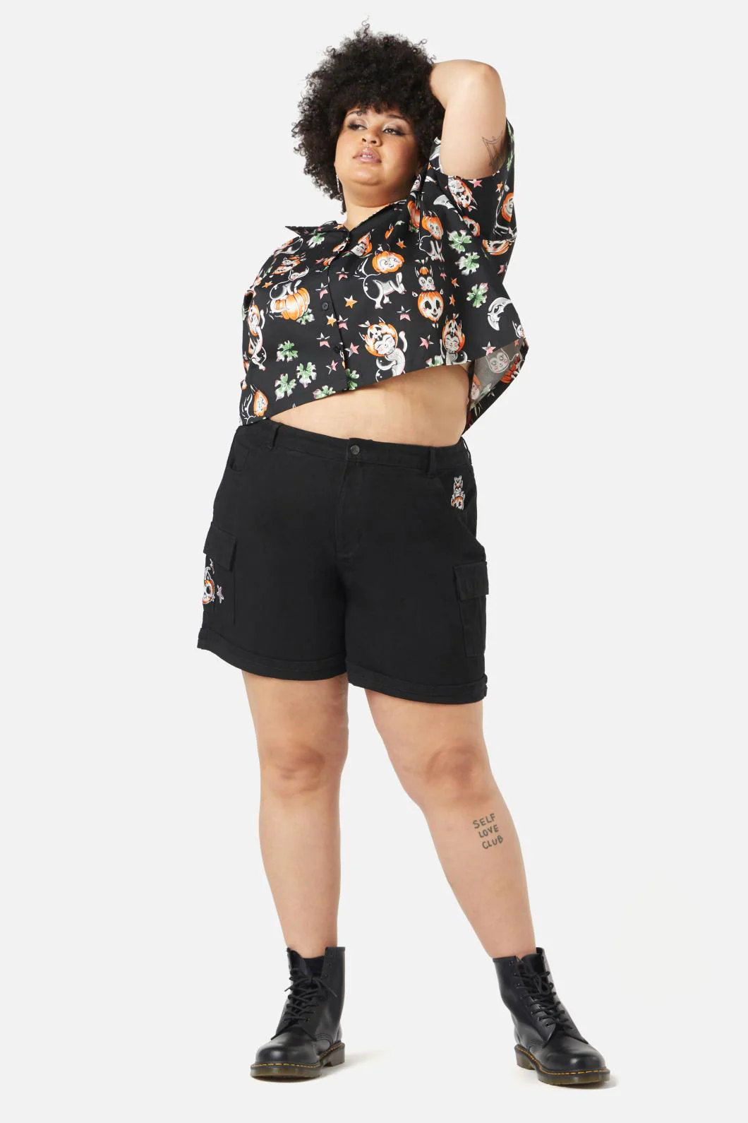 Curve Pumpkin Patch Kitty Blouse