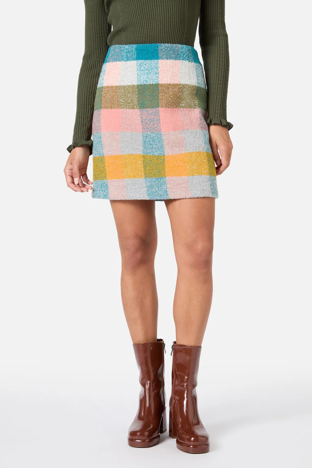 Mandy Pastel Check Skirt