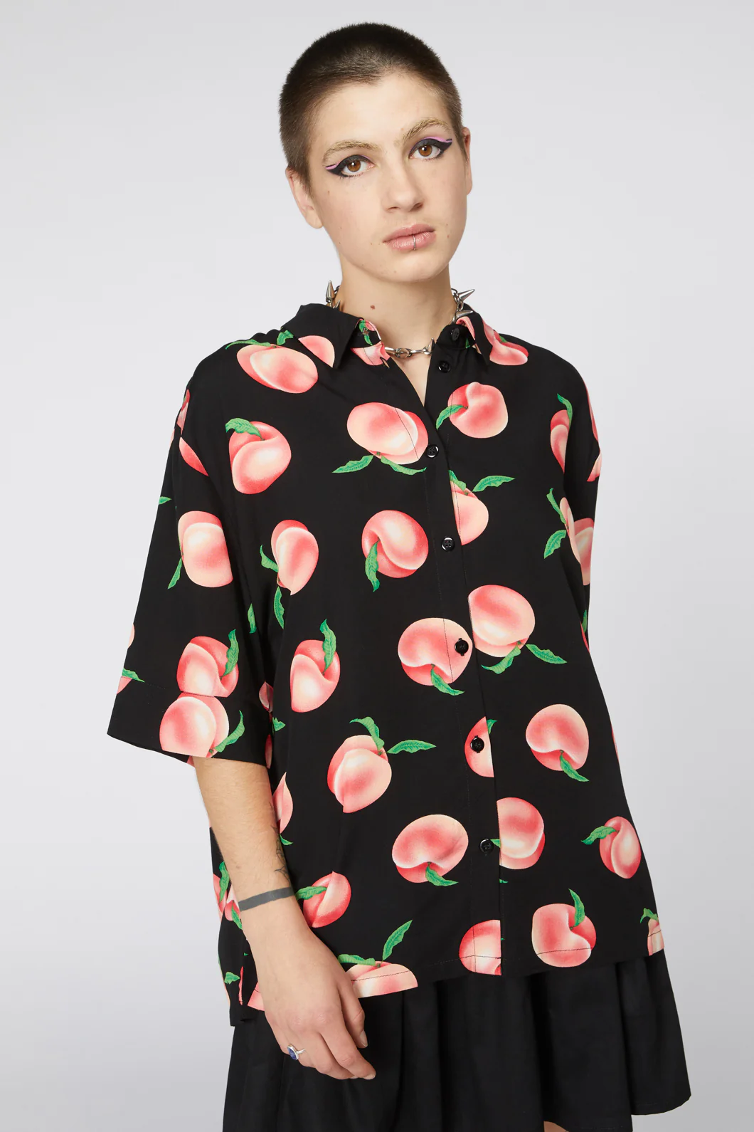 Peachy Viscose Boxy Shirt