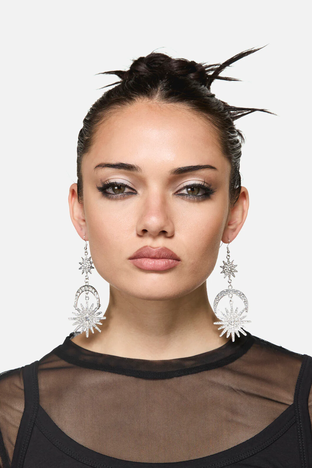 Sparkle Sun Moon Earrings