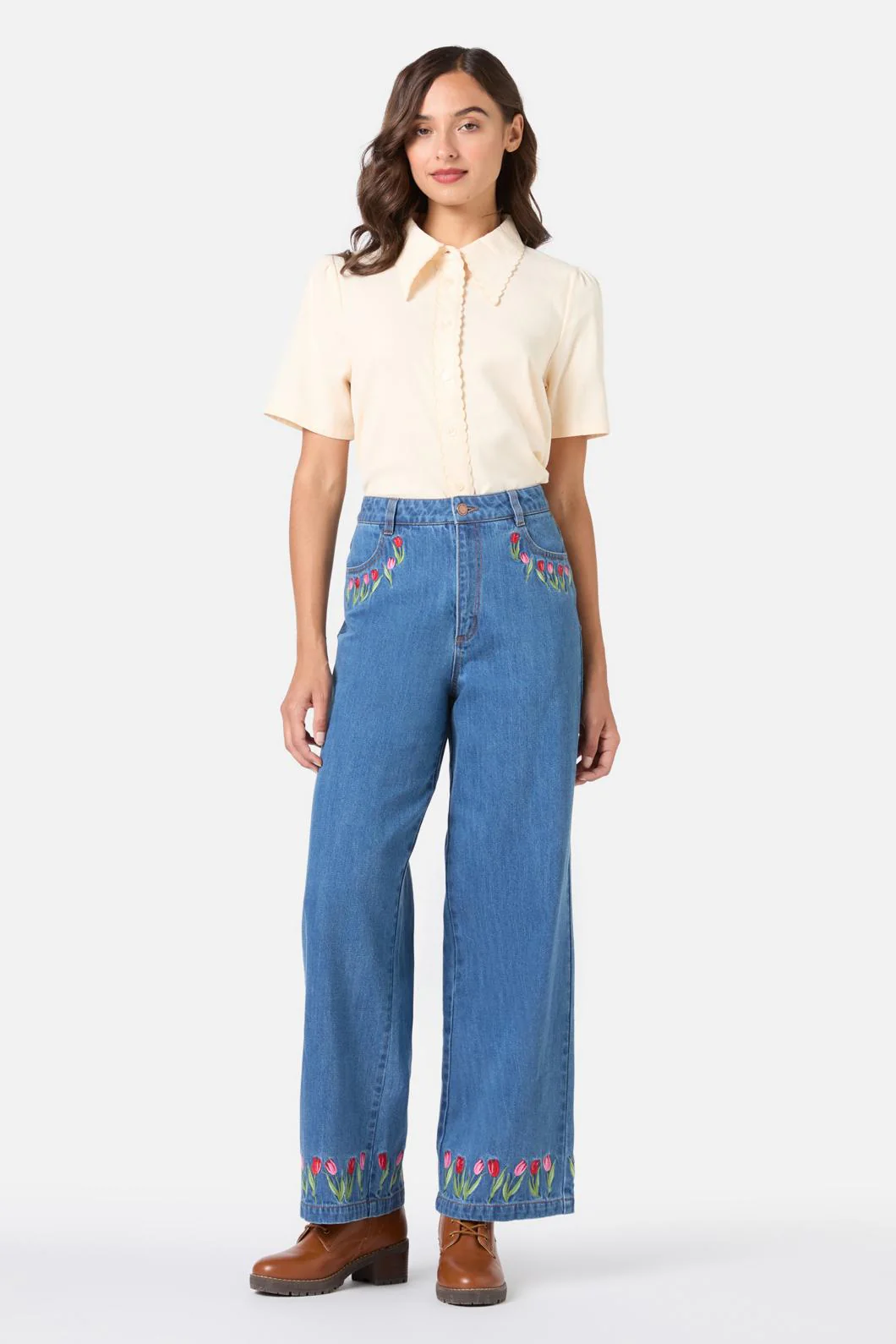 Tulip Embroidered Jean
