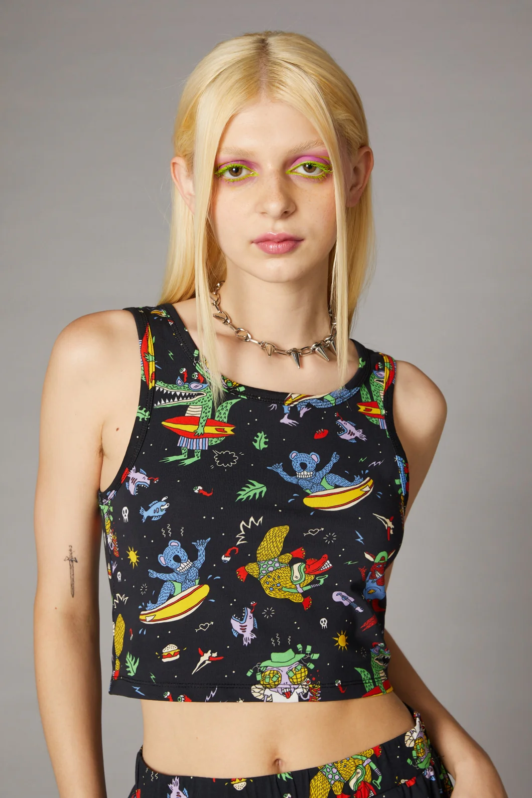 Surfing Creatures Print Tank