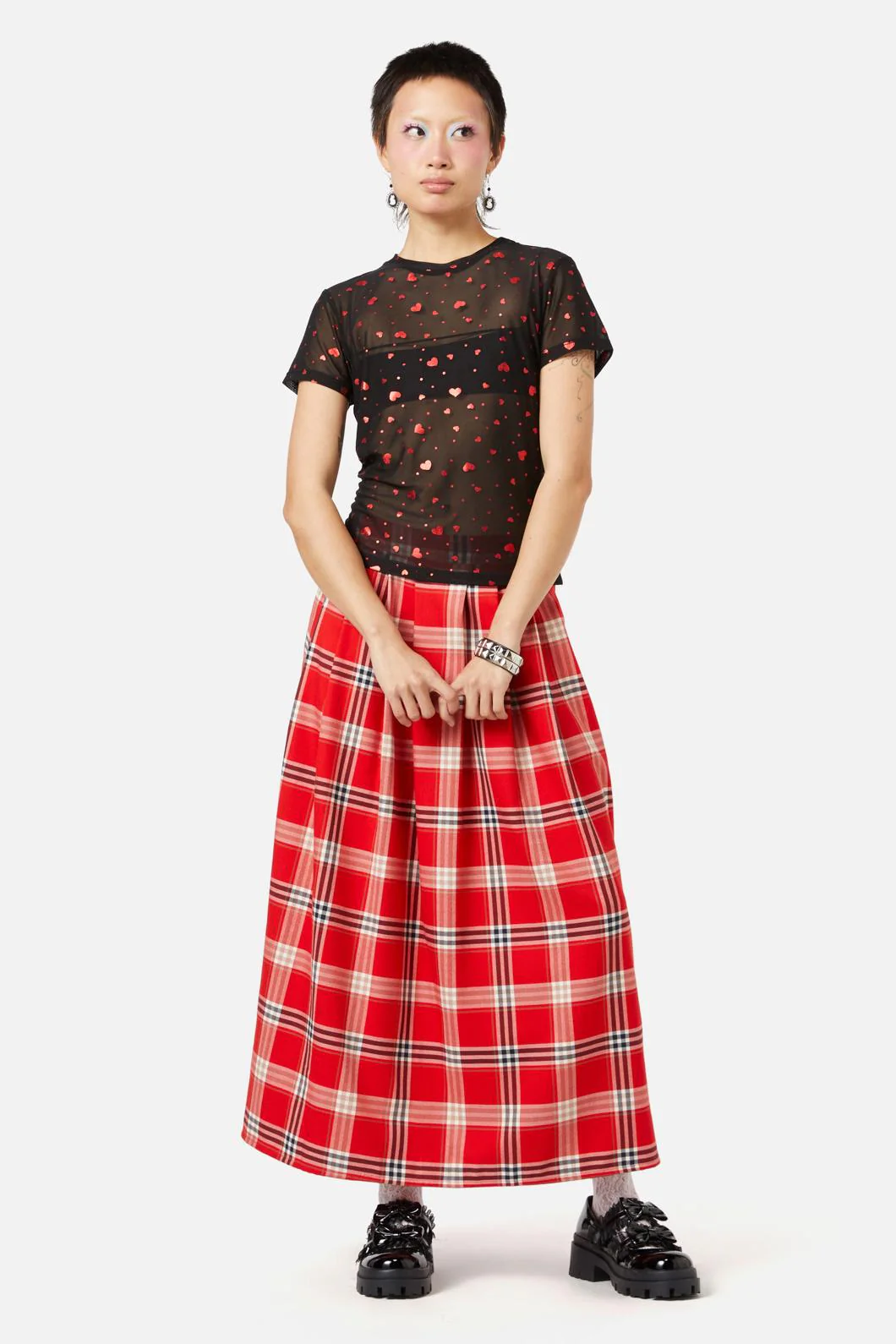 Queen Of Cats SS Mesh Top