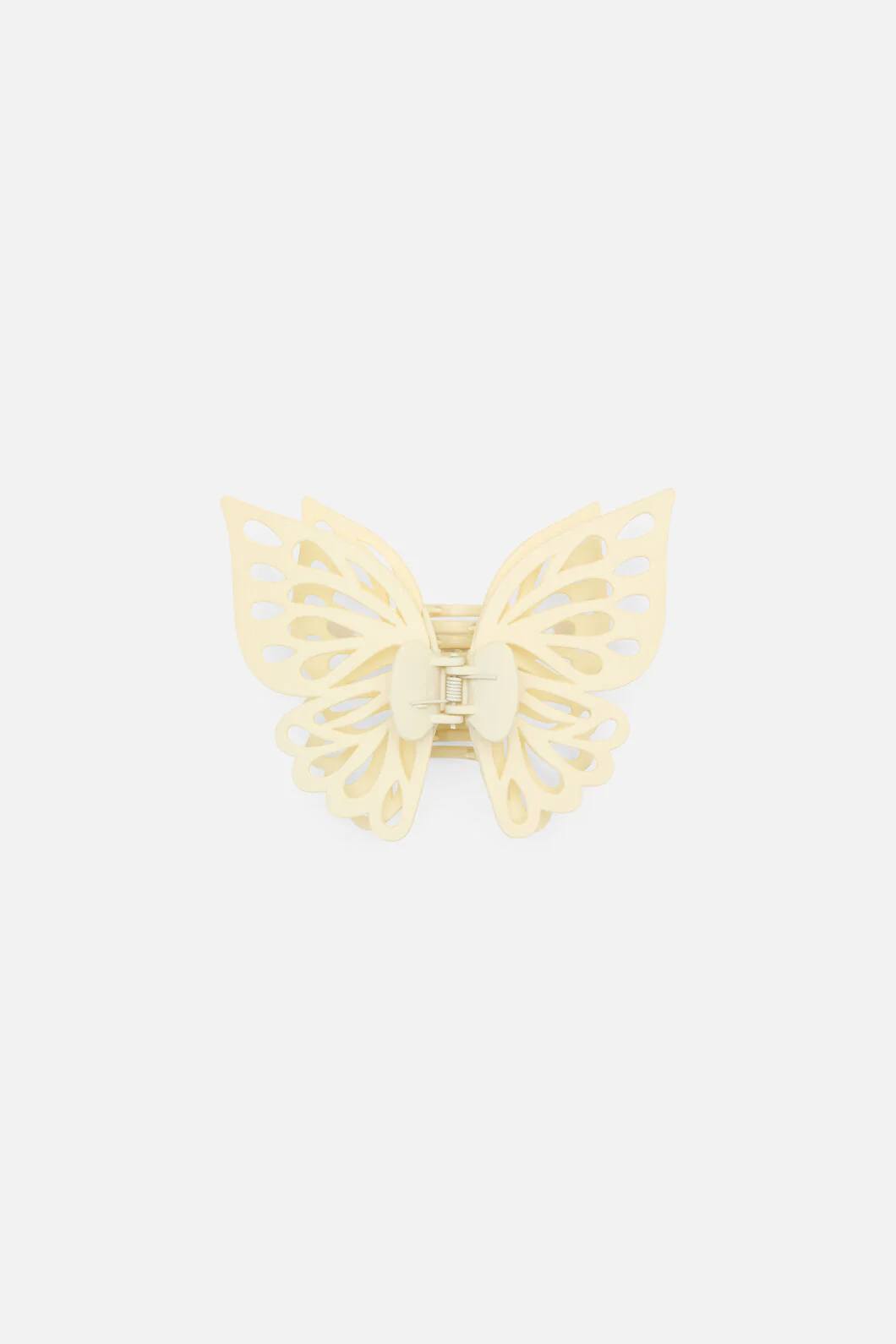 Cream Butterfly Claw Clip