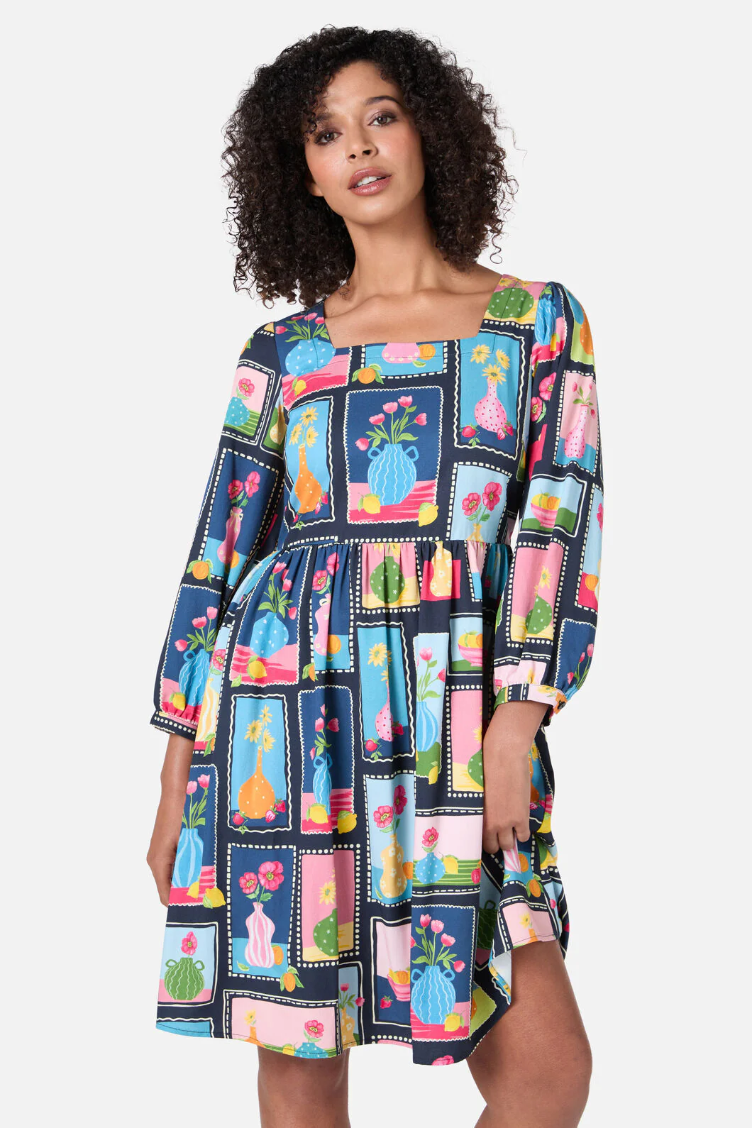 Flower Vases Mini Dress