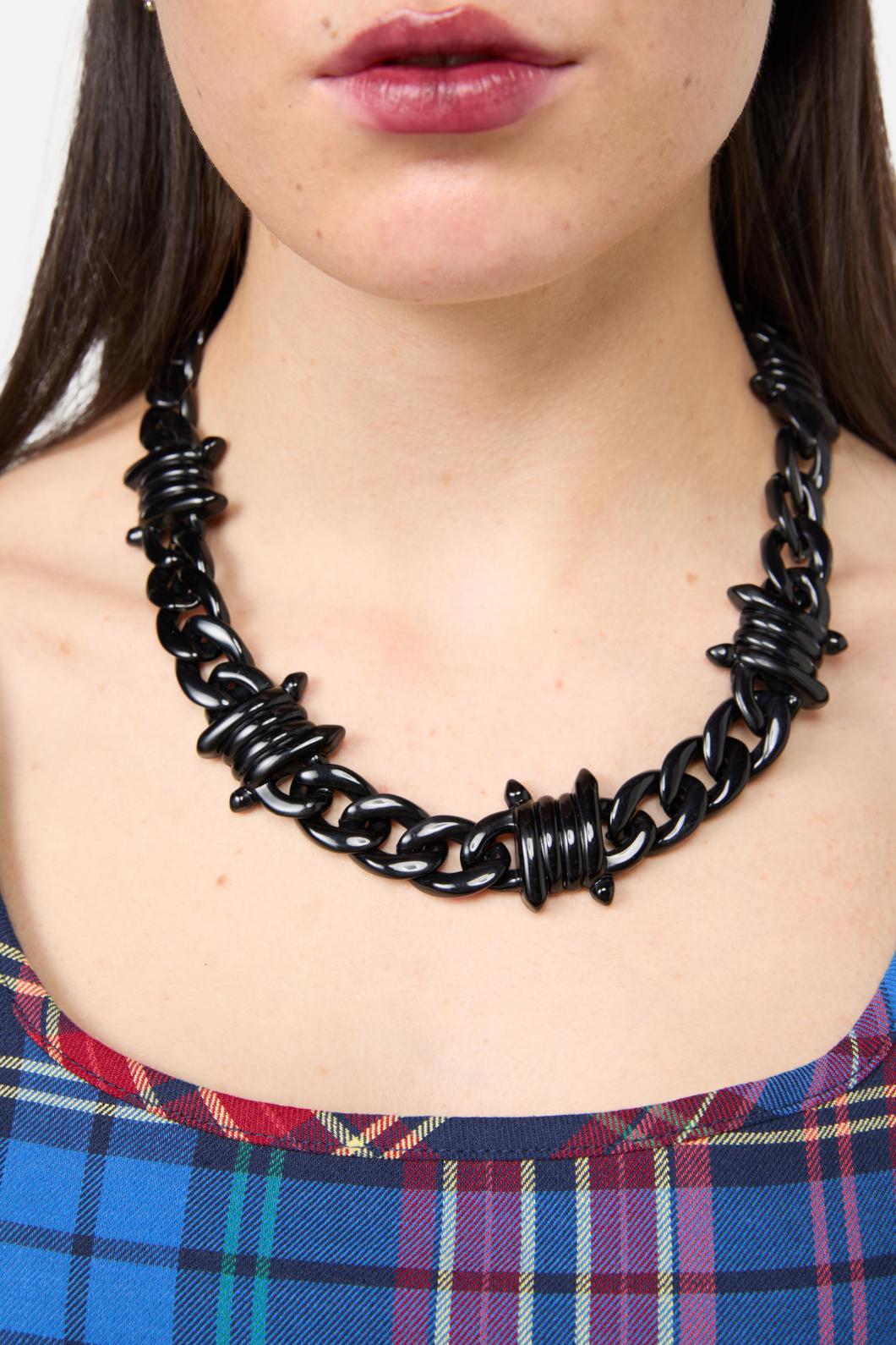 Barbed Chunky Choker Necklace