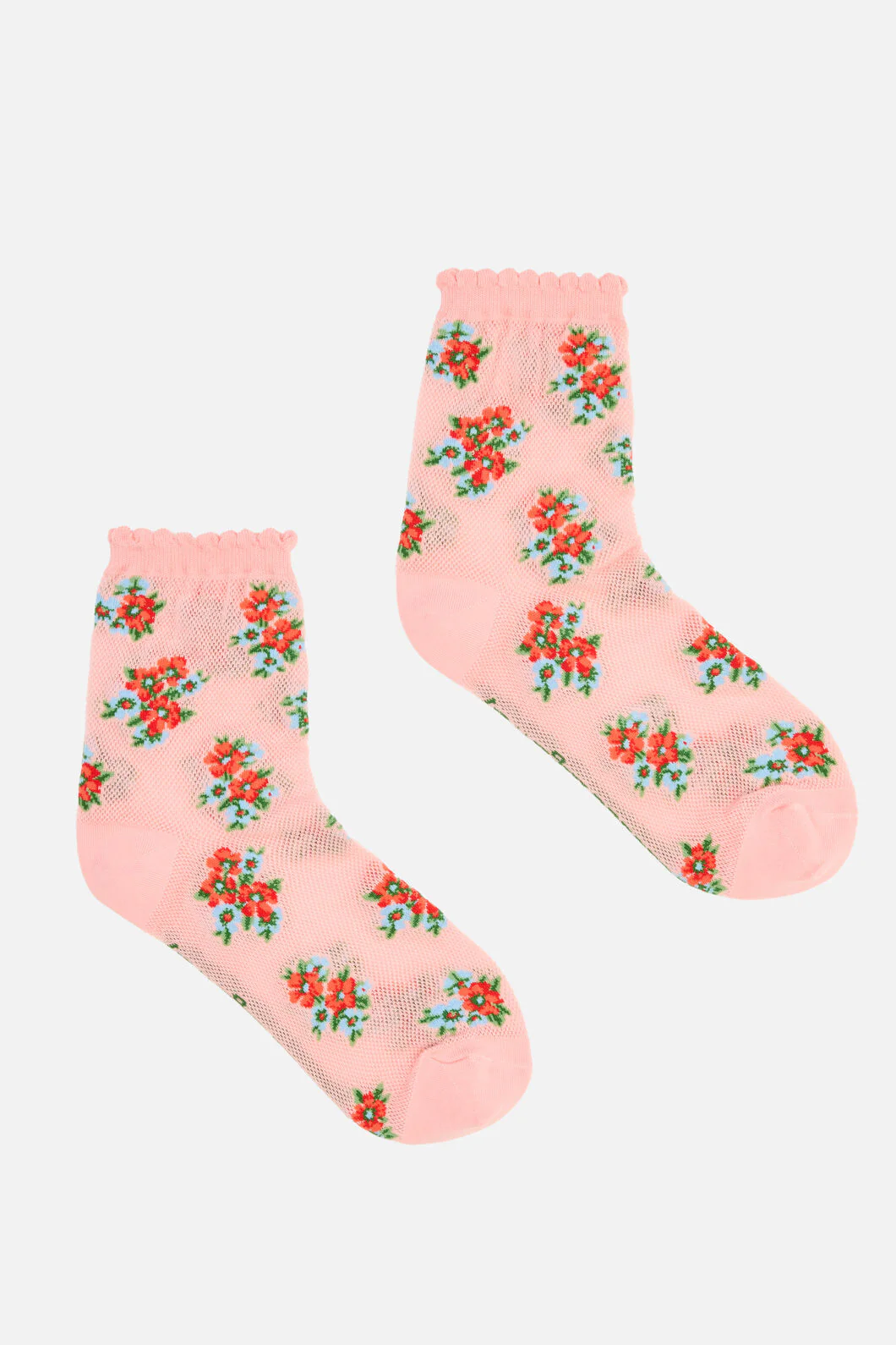 Pink Floral Socks