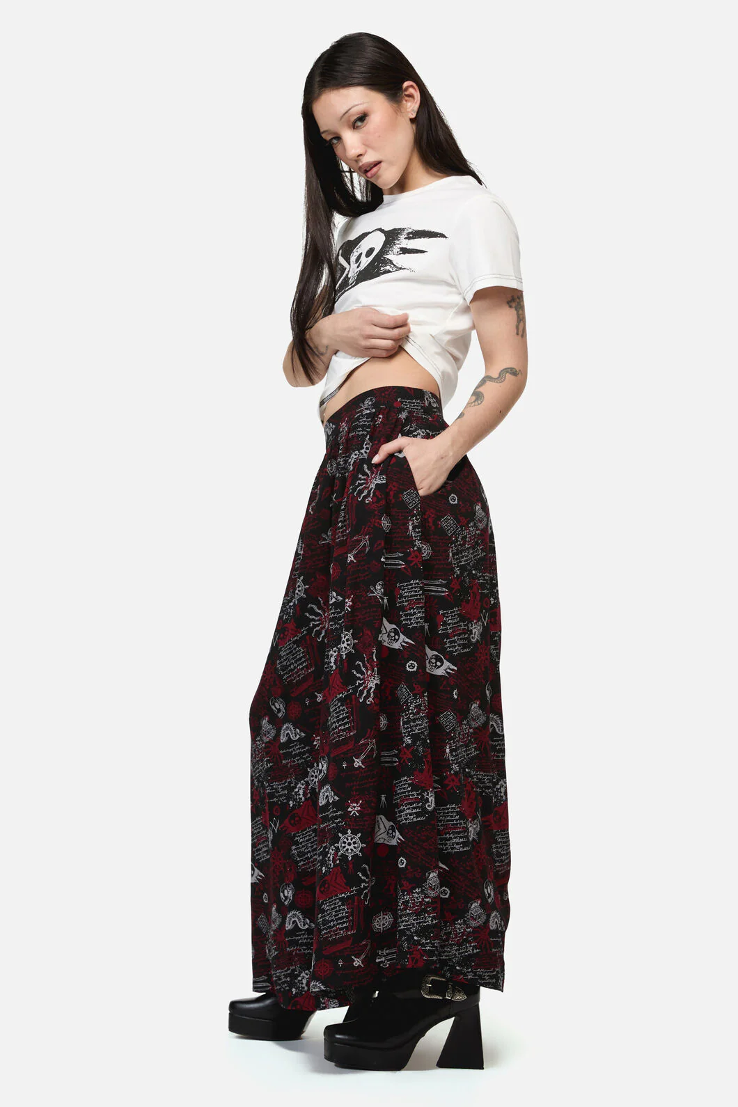 Pirate Punk Midi Skirt
