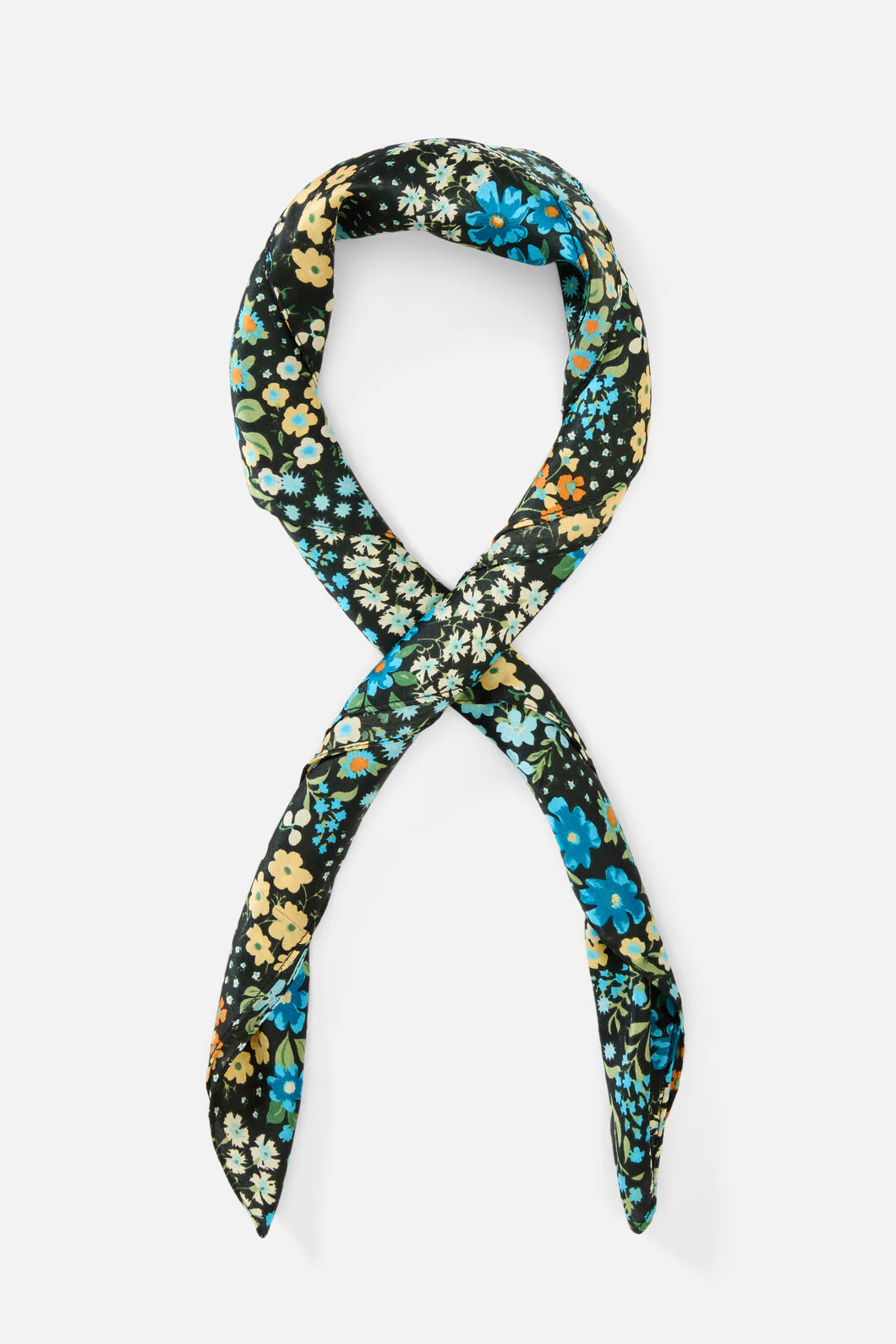 Ada 90S Floral Satin Scarf