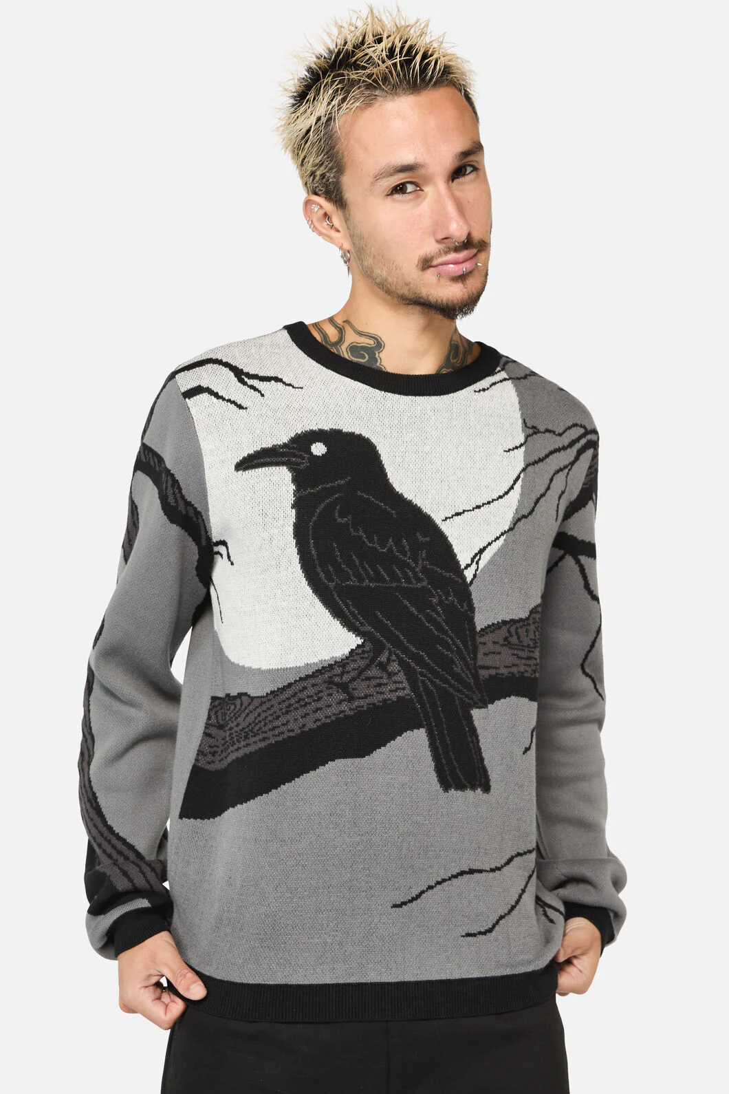 Apollo Crow Scene Knit Jumper