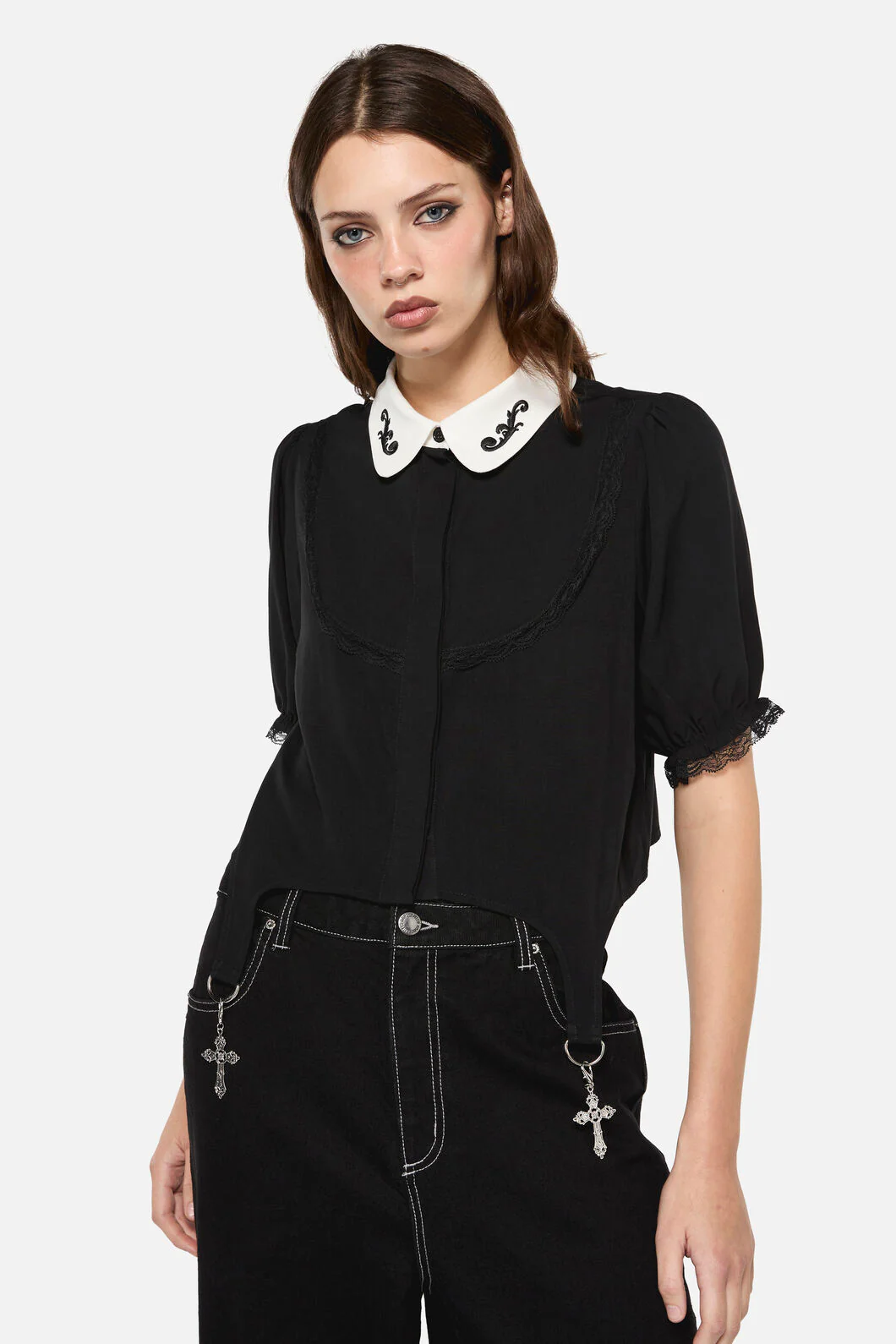Little Bitter Maid Crop Blouse