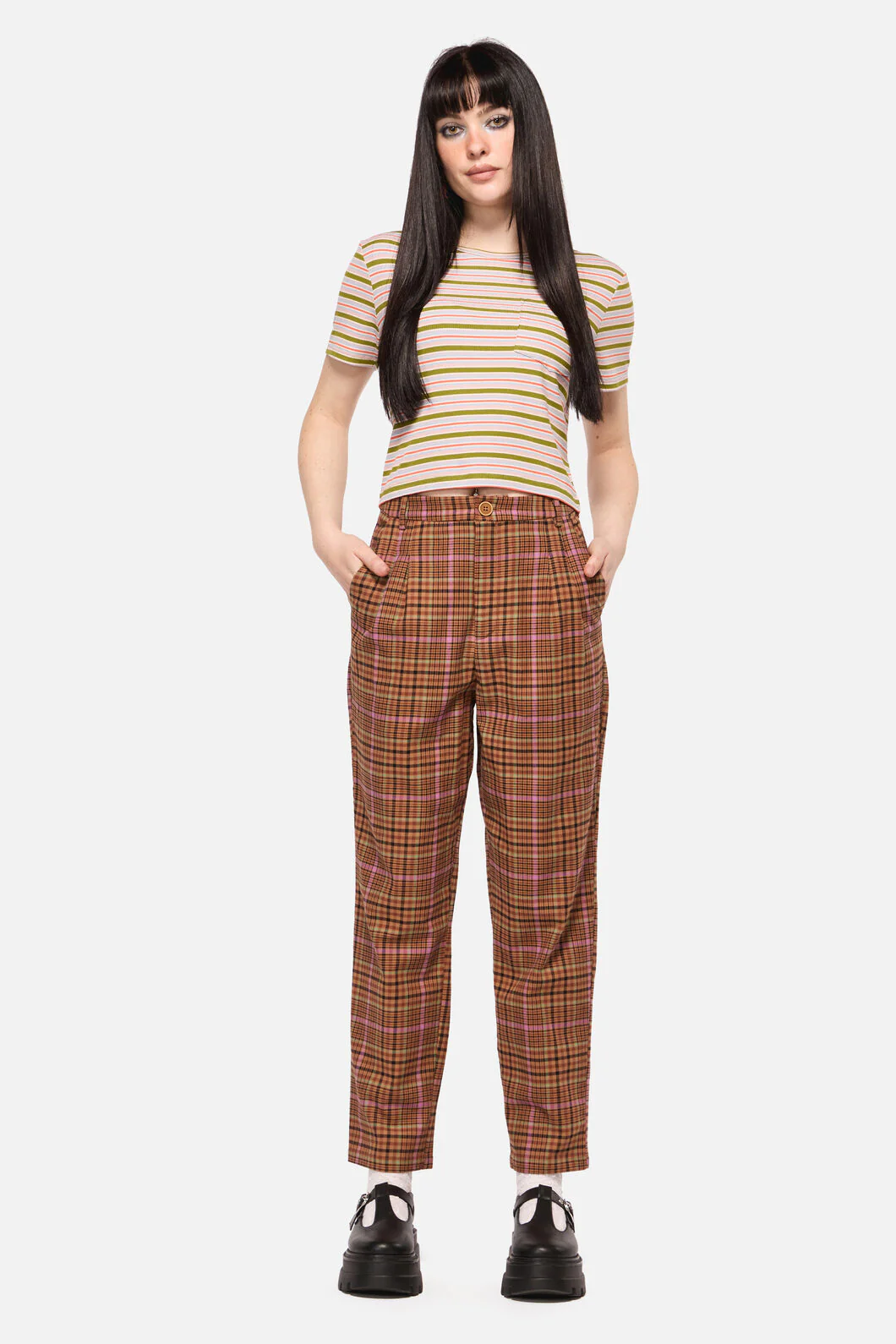 Rustic Check Slim Fit Pants