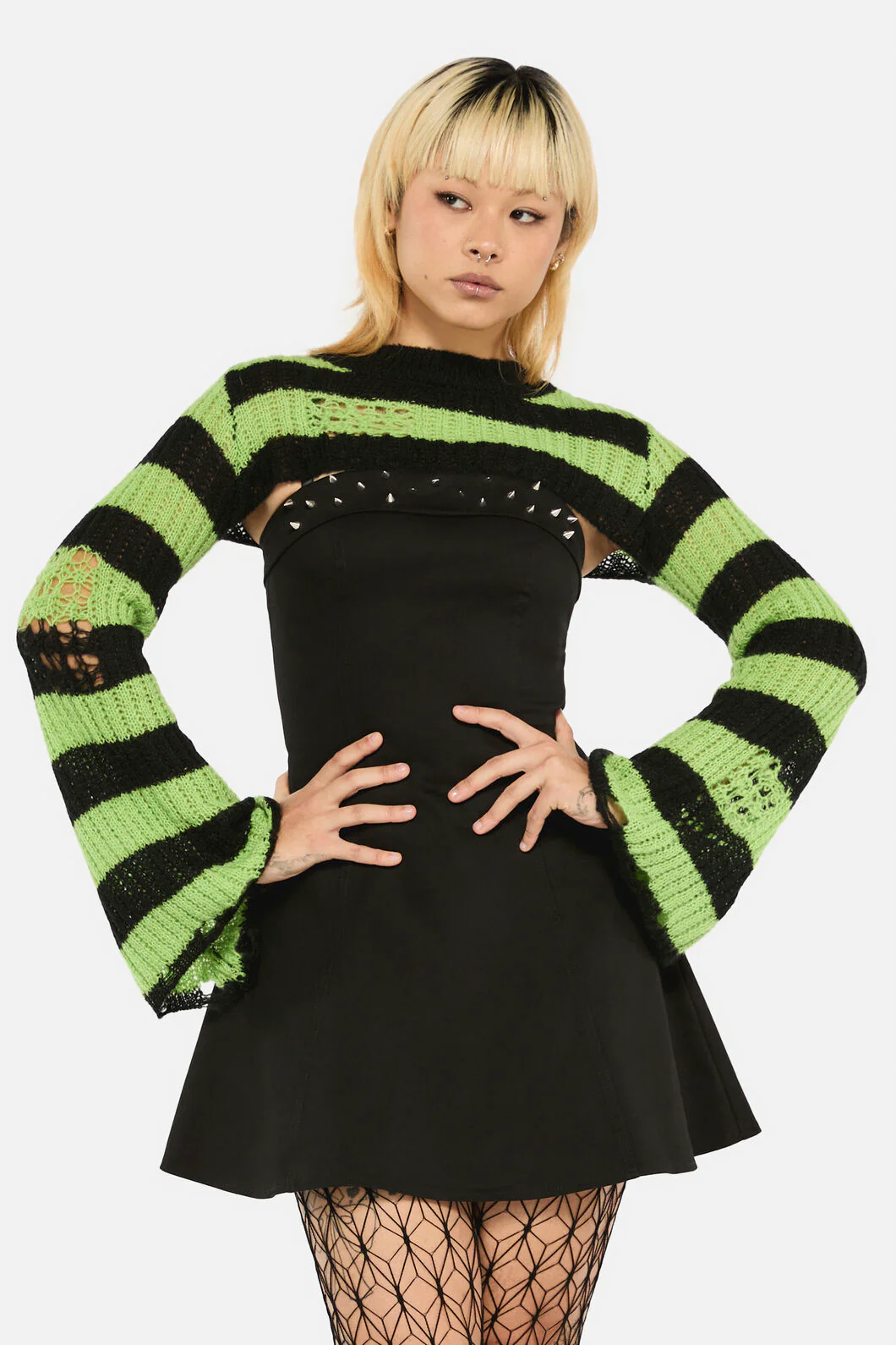 Toxic Stripe Knit Sleeves
