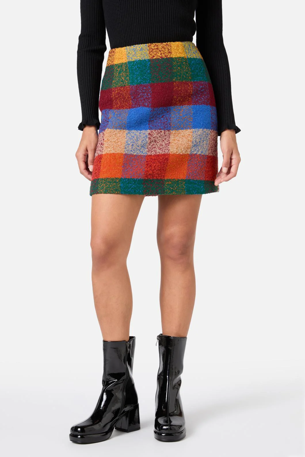 Milly Bright Check Skirt