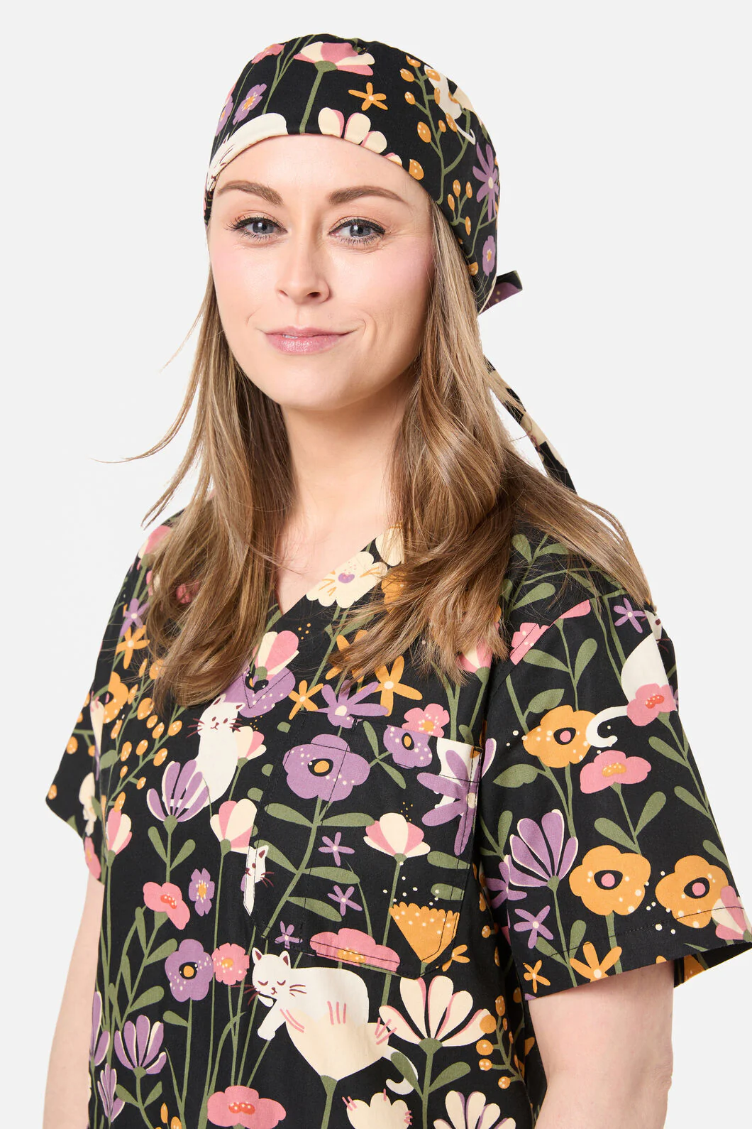 Zoe Cat Scrub Hat