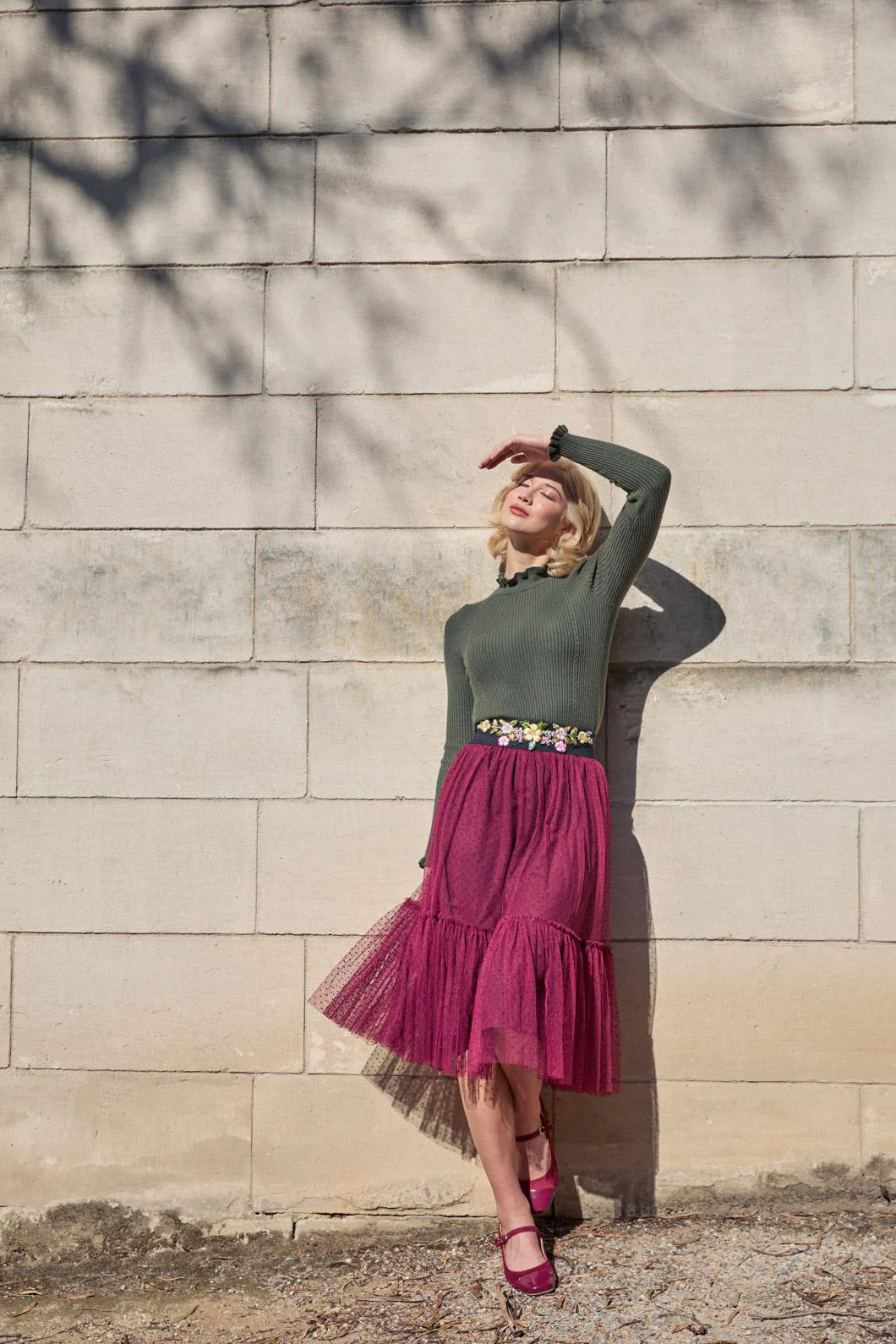 Keira Tulle Midi Skirt