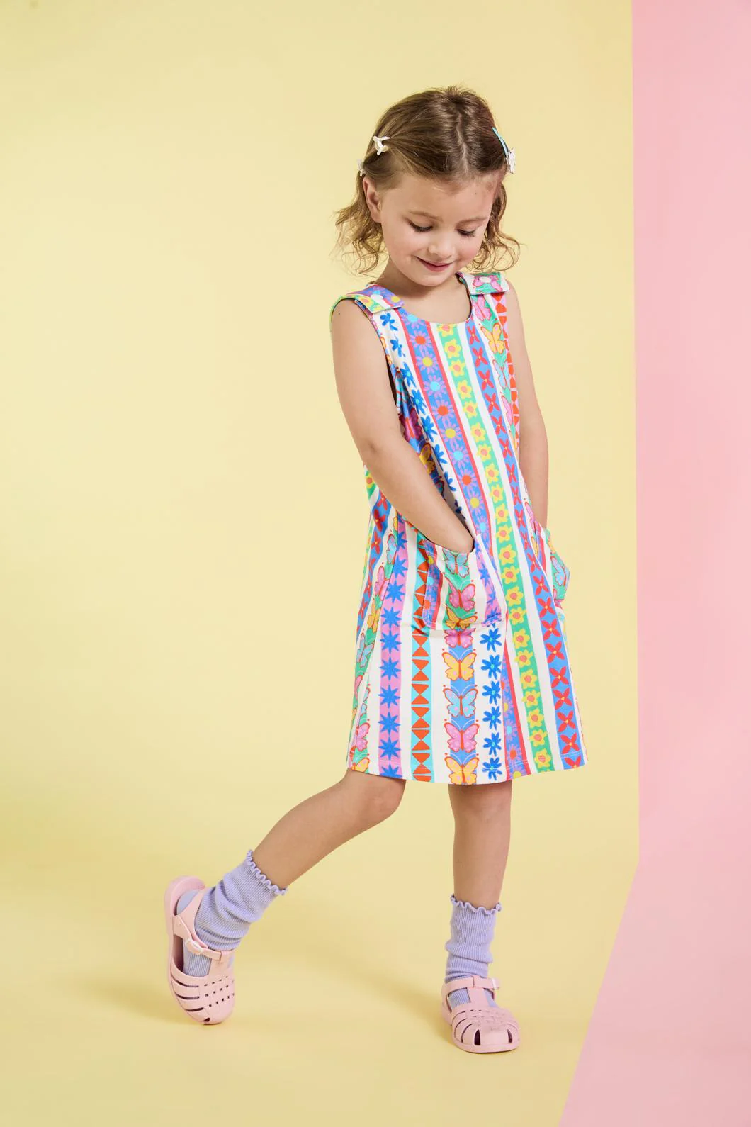 Daisy Stripe Kids Dress